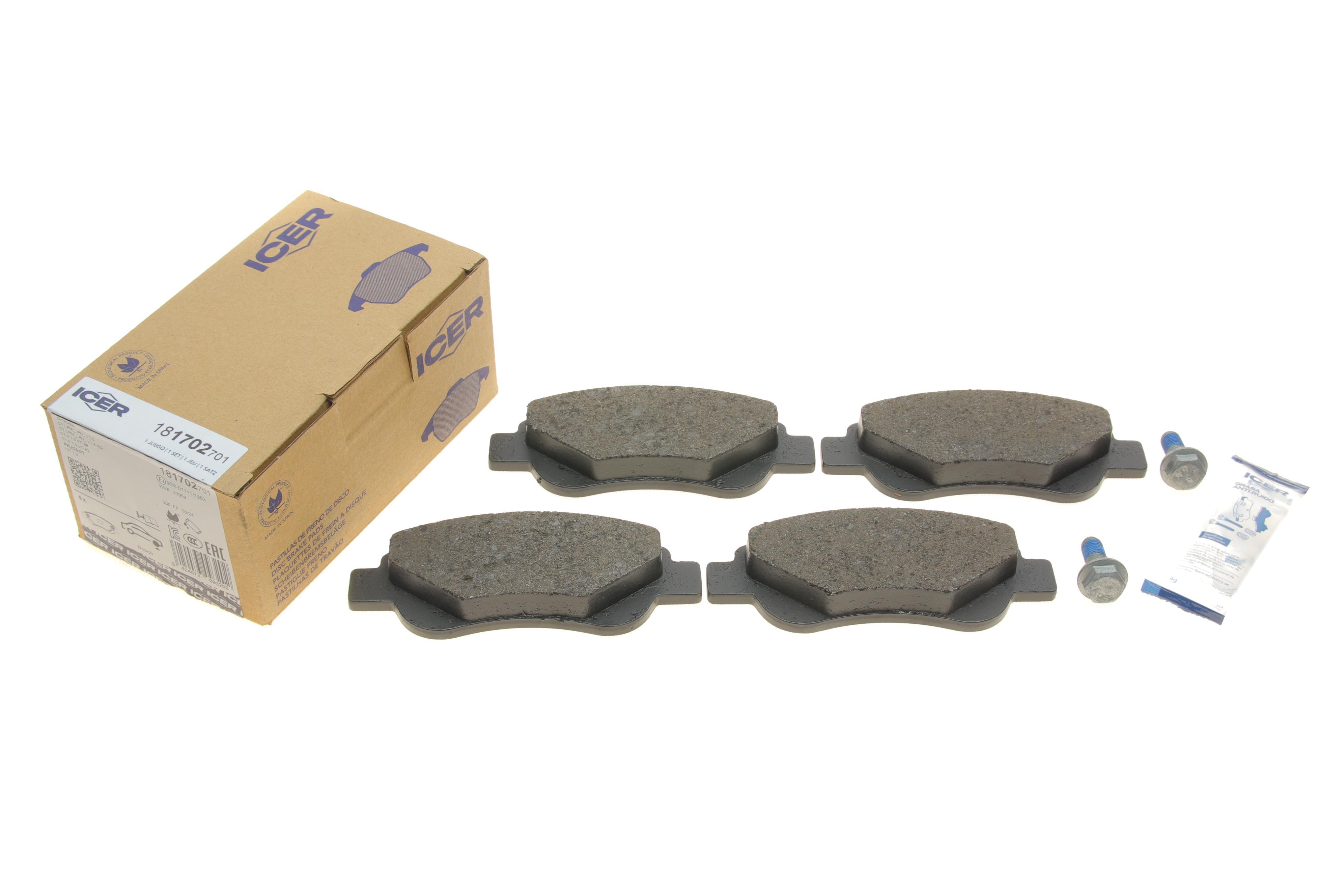 Колодки гальмівні (передні) Citroen С1/Peugeot 107 05-/108 14-/Toyota Aygo 05-