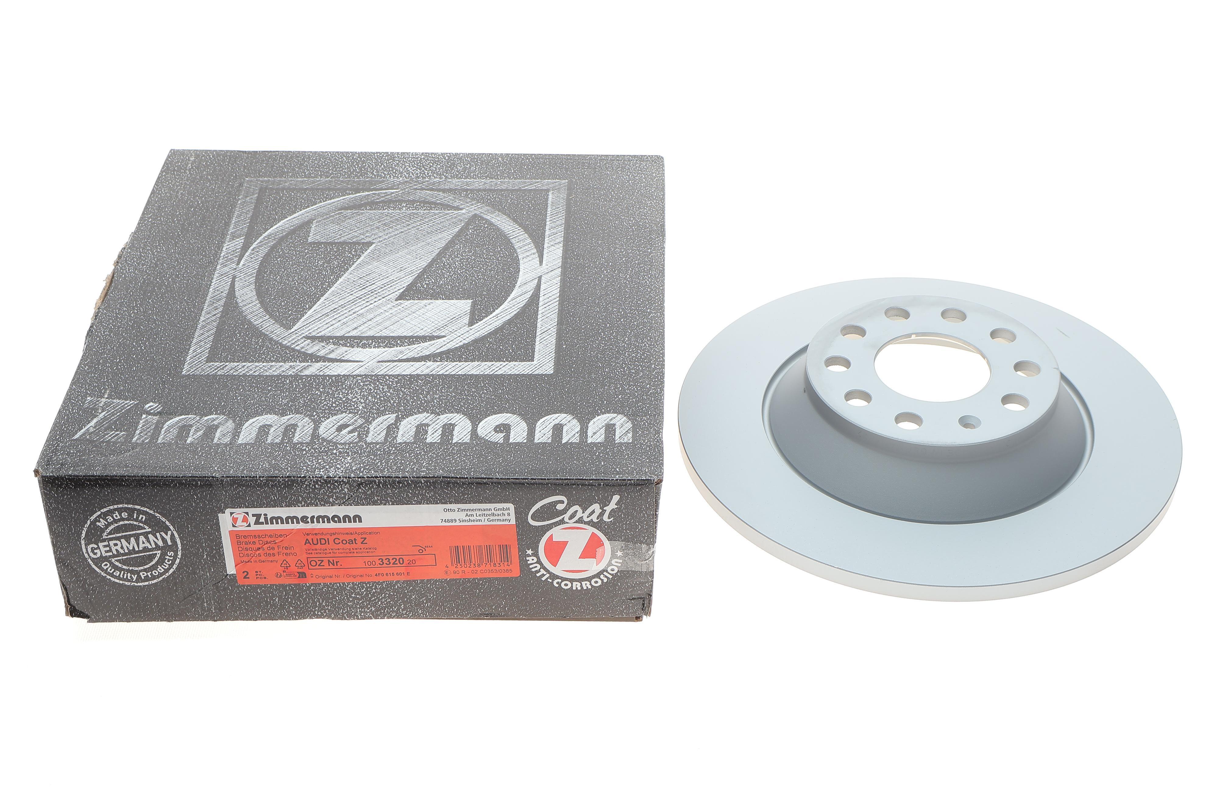 Диск гальмівний (задній) Audi A6 04-12 (302x12) (з покриттям) (повний)