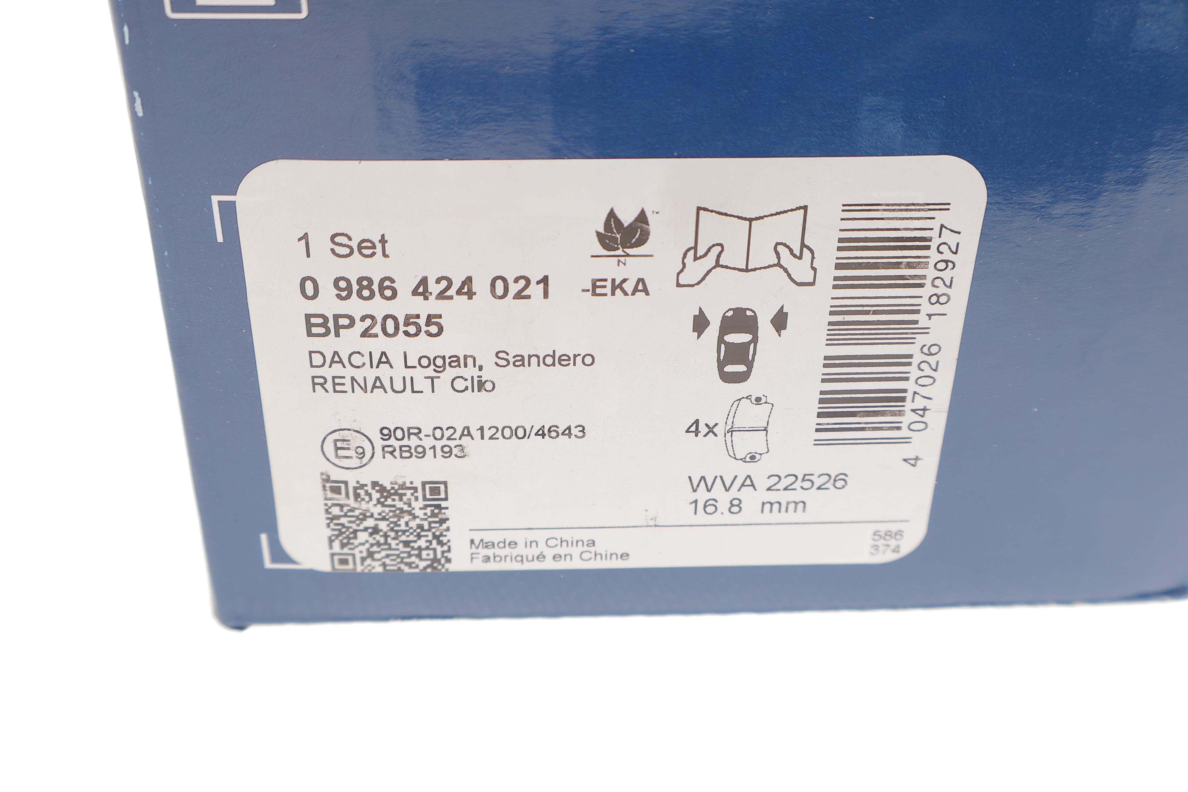 Колодки гальмівні (передні) Renault Logan II/Clio IV/Sandero II 12-