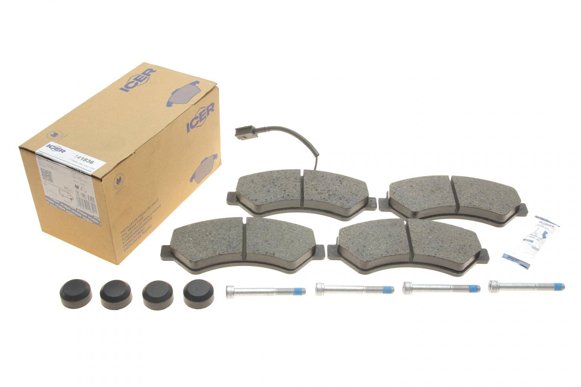 Колодки гальмівні (передні) Citroen Jumper/Fiat Ducato/Peugeot Boxer 06- R16 (+датчик)