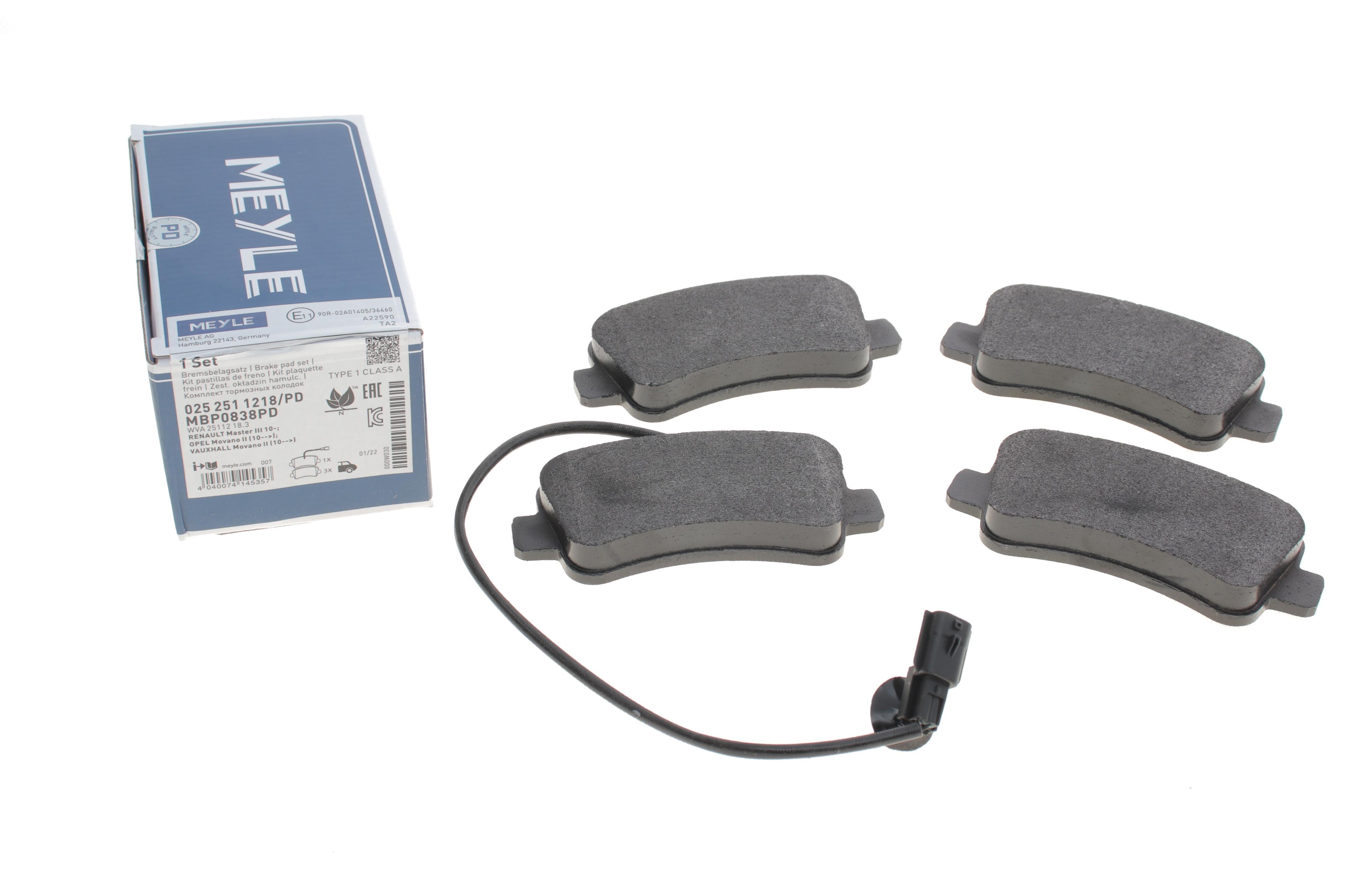 Колодки гальмівні (задні) Renault Master/Opel Movano 10- (однокатк.)