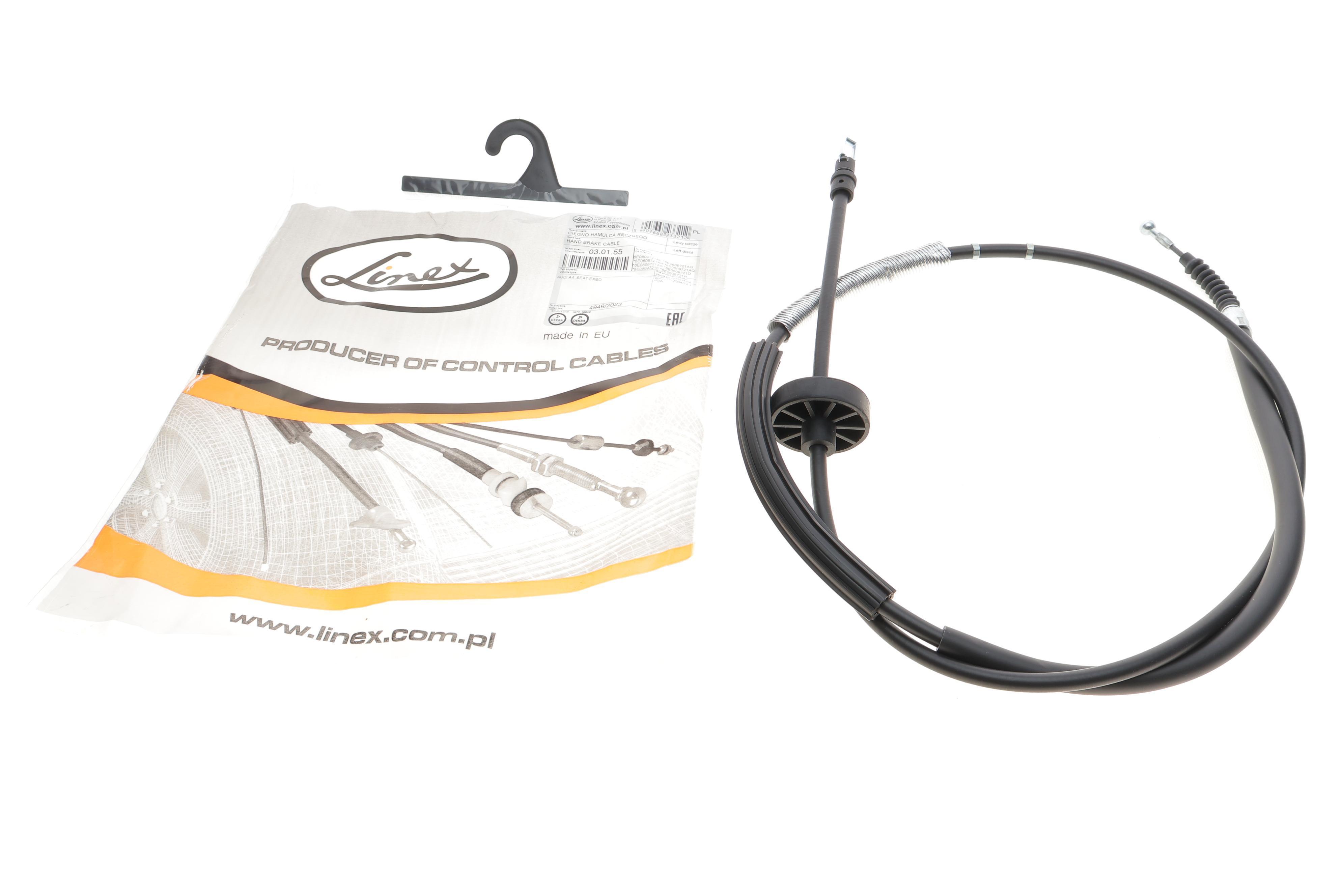 Трос ручника (задній) (L) Audi A4 00-09 (1930/1765 мм)