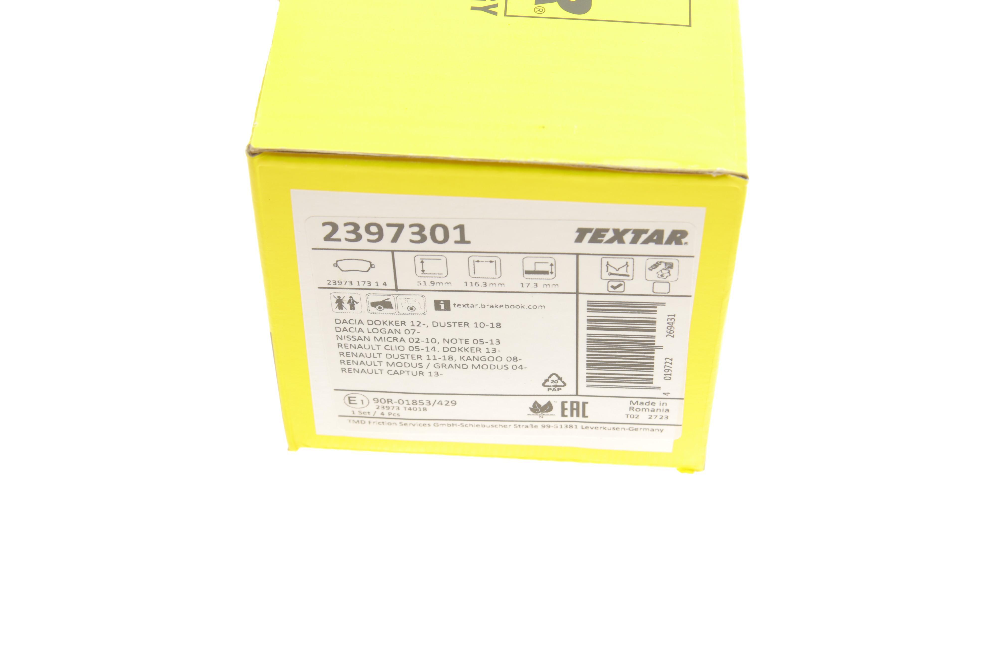 Колодки гальмівні (передні) Renault Kangoo 08-/Megane IV 15-/Zoe 12- (TRW) Q+