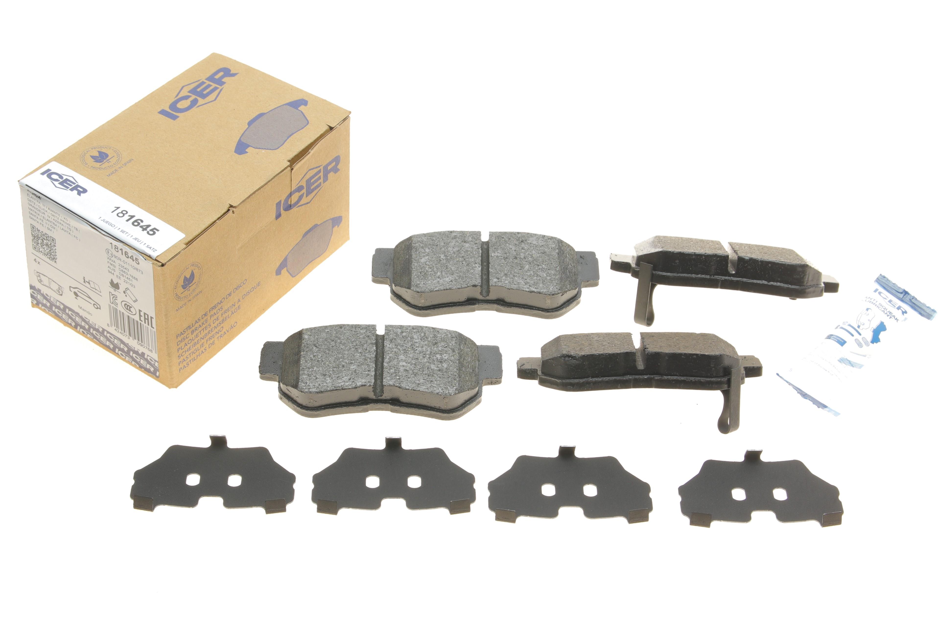 Колодки гальмівні (задні) Hyundai Tucson 04-/Santa Fe/Getz/Sonata 98-12/Kia Sportage/Carens 04-