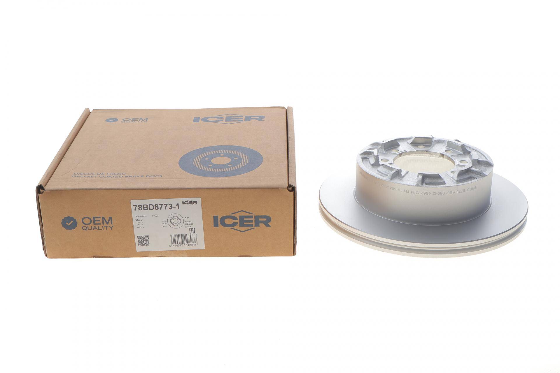 Диск гальмівний (задній) Iveco Daily II/III/IV 89-11 (289.5x22) (спарка) (з покриттям) (повний)