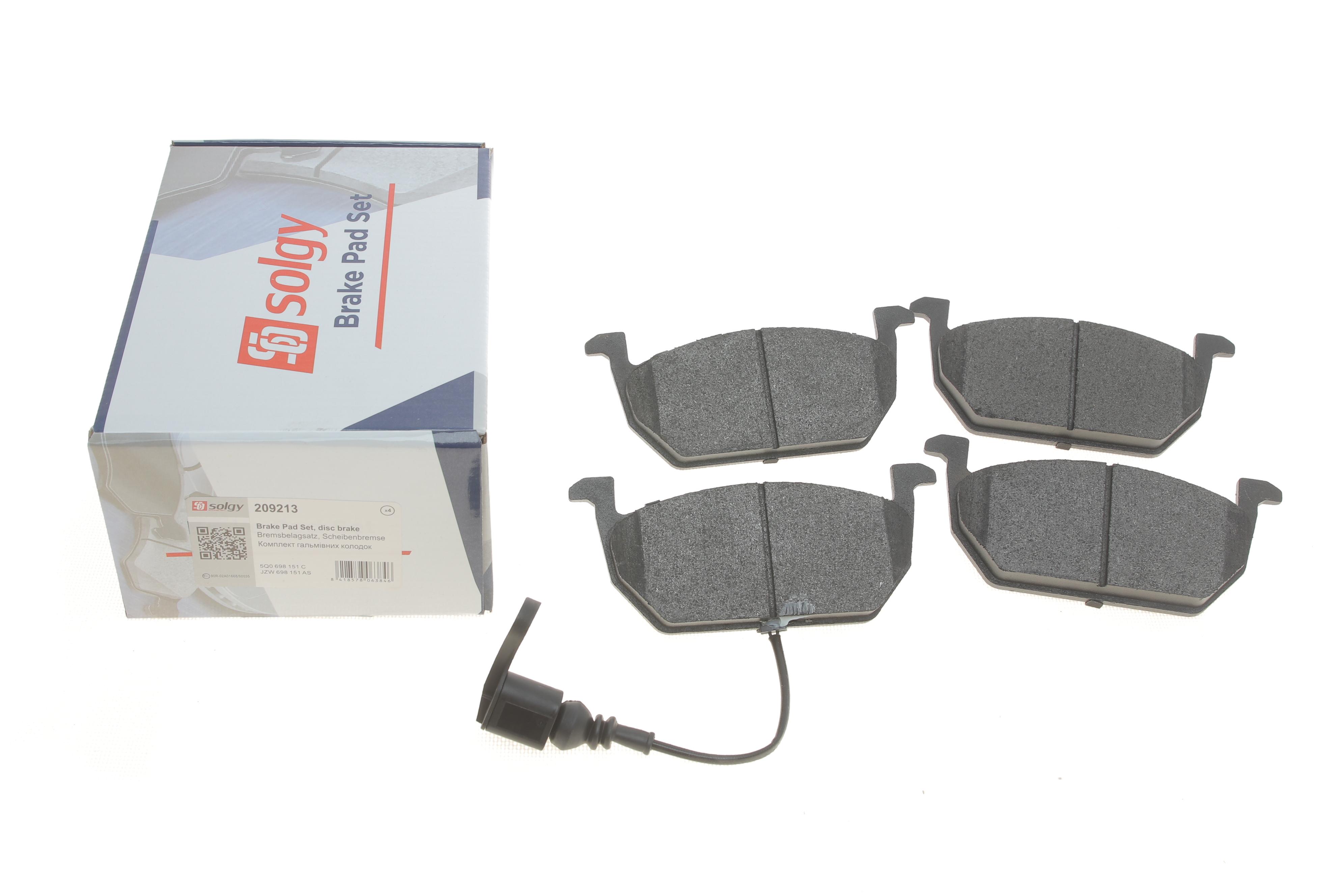 Колодки гальмівні (передні) Audi A3/Seat Leon/Skoda Octavia IV/V/VW Golf VII 12- (+датчик)