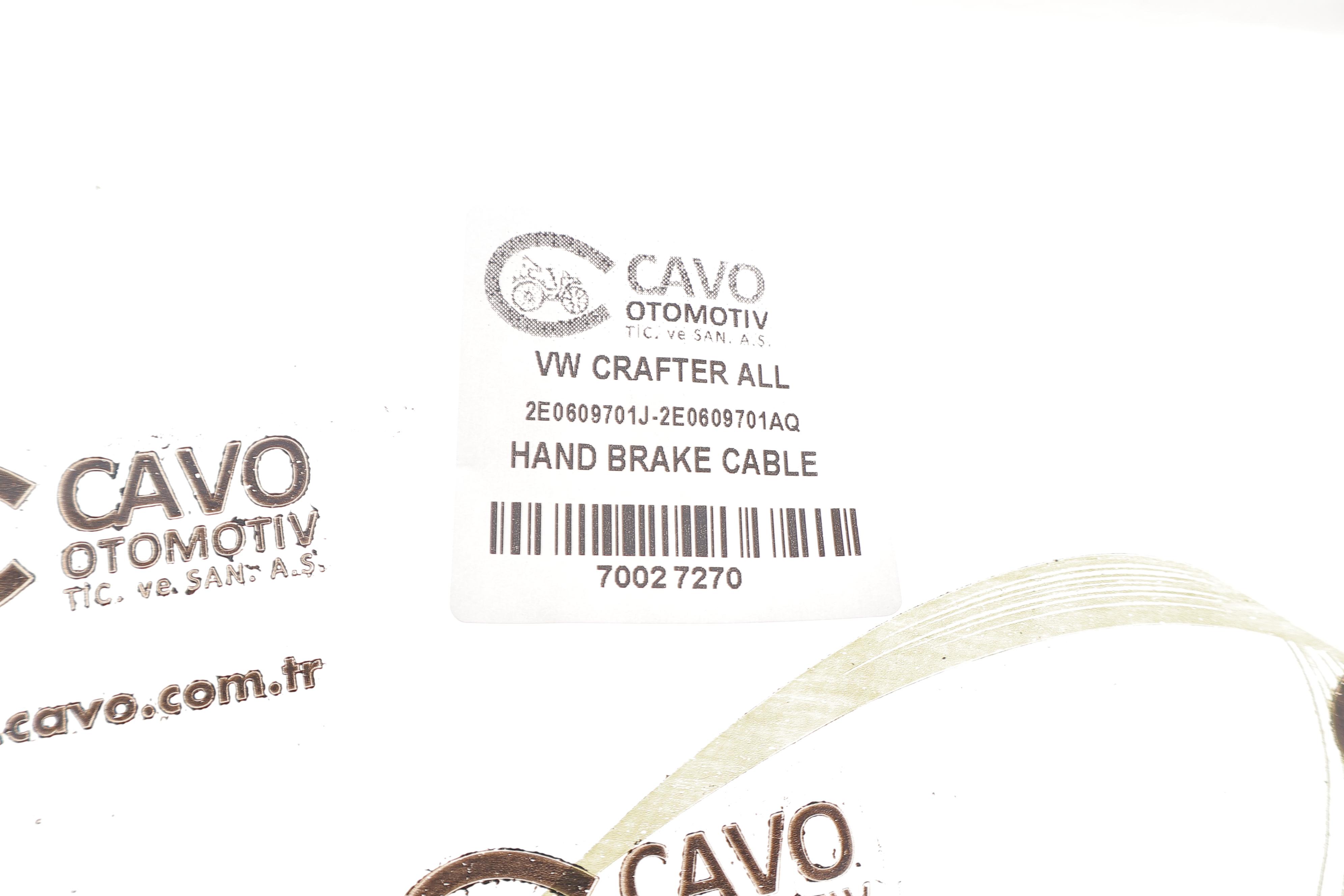 Трос ручника (задній) MB Sprinter 208-319 CDI/VW Crafter 06- (1666/1407mm)