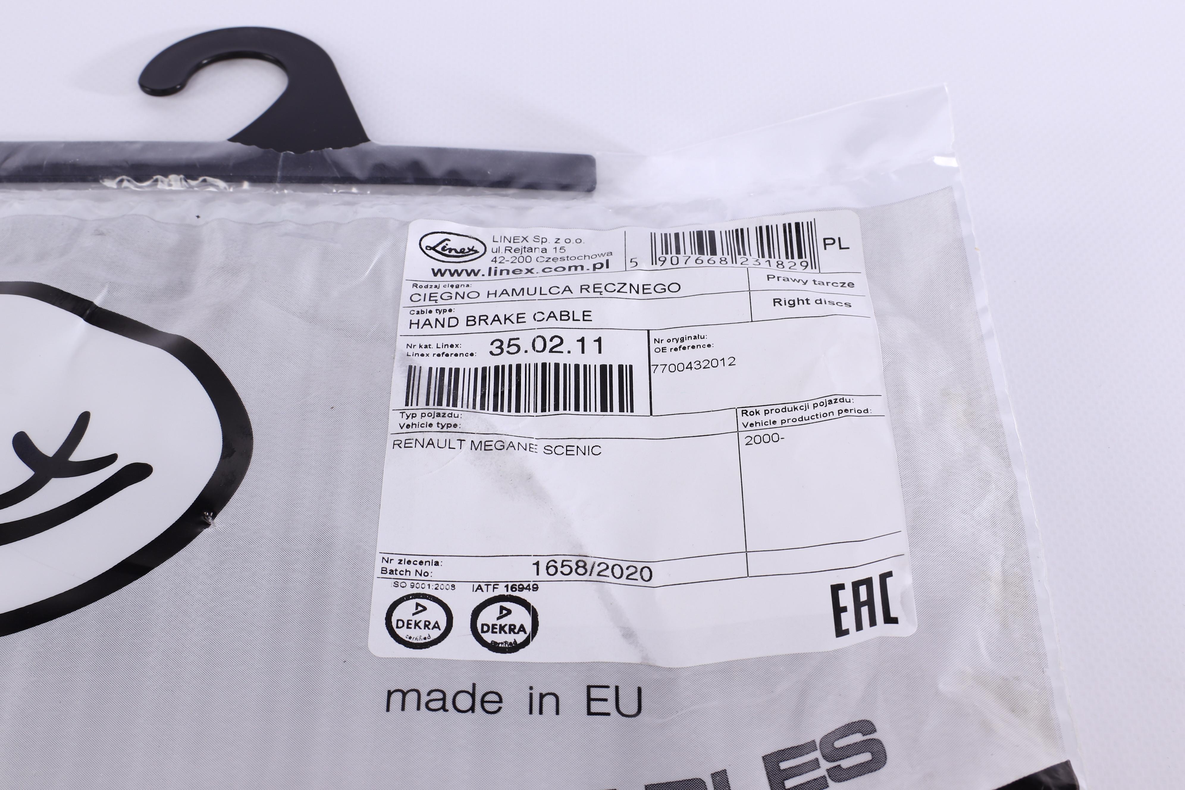 Трос ручника (R) Renault Scenic I 99- (1479/1175 мм)