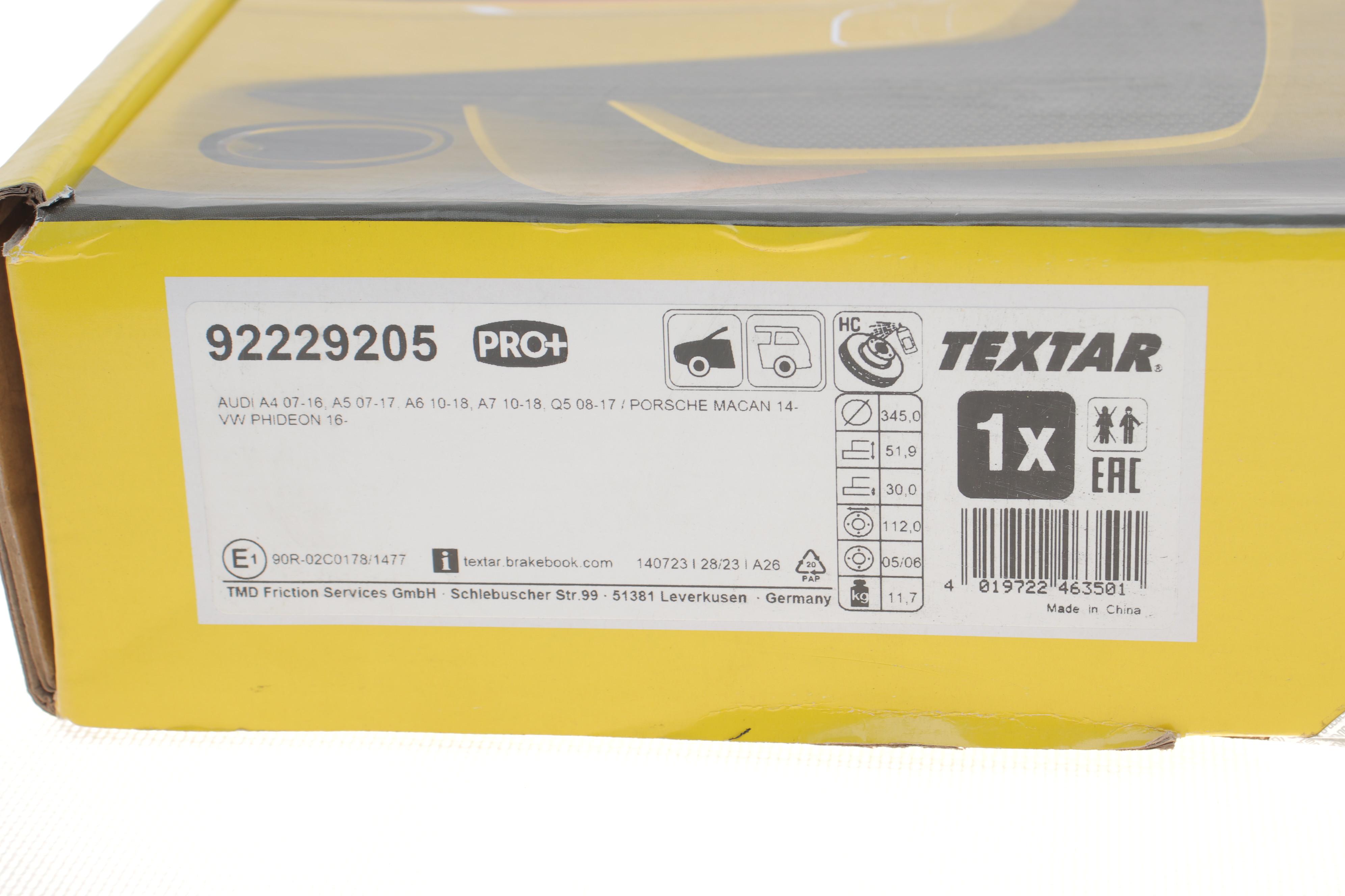 Диск гальмівний (передній) Audi A4/A6 07- (345х30) PRO+