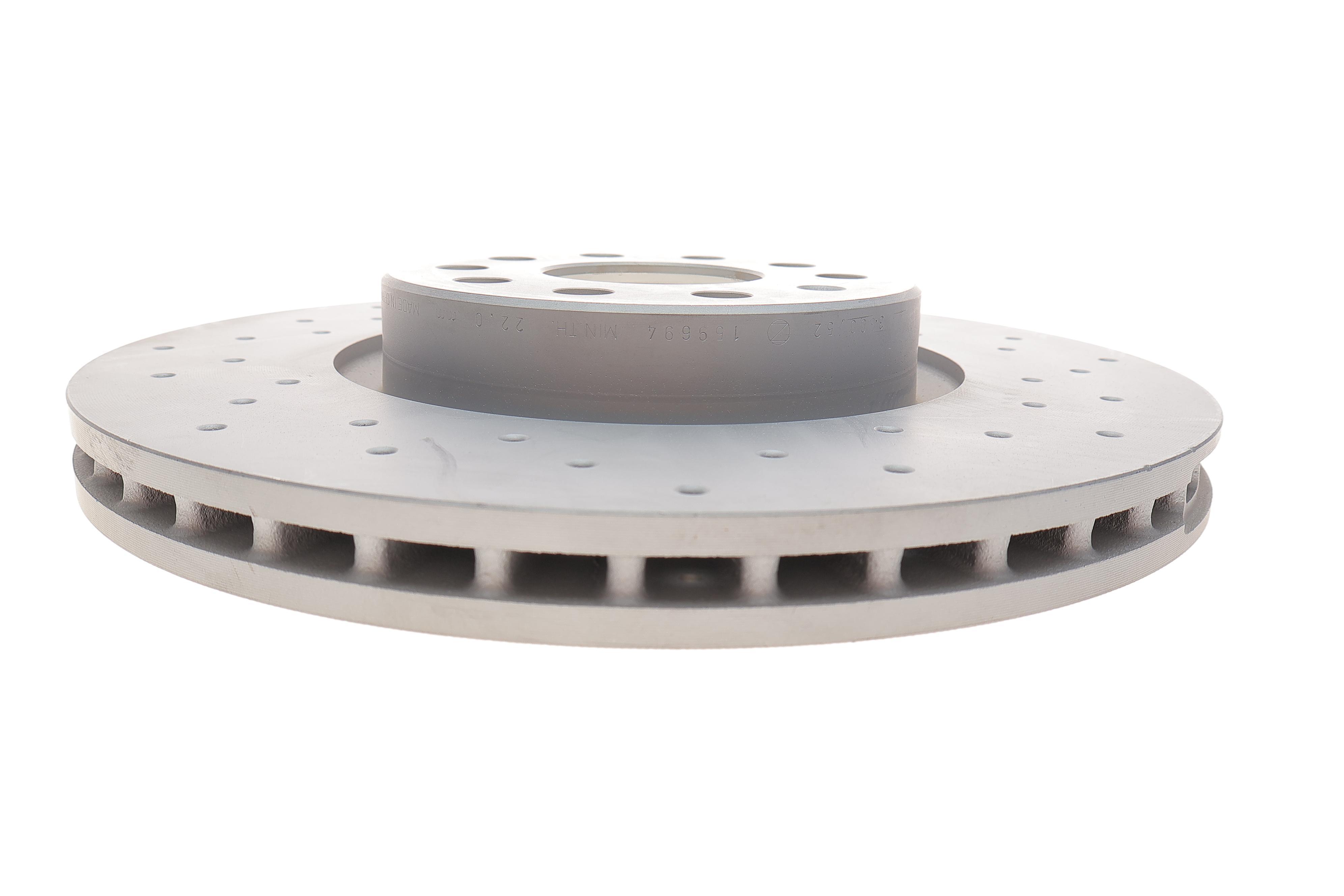 Диск гальмівний (передній) VW Caddy III 04- (312x25) (з покриттям) (з отворами) (вент.)