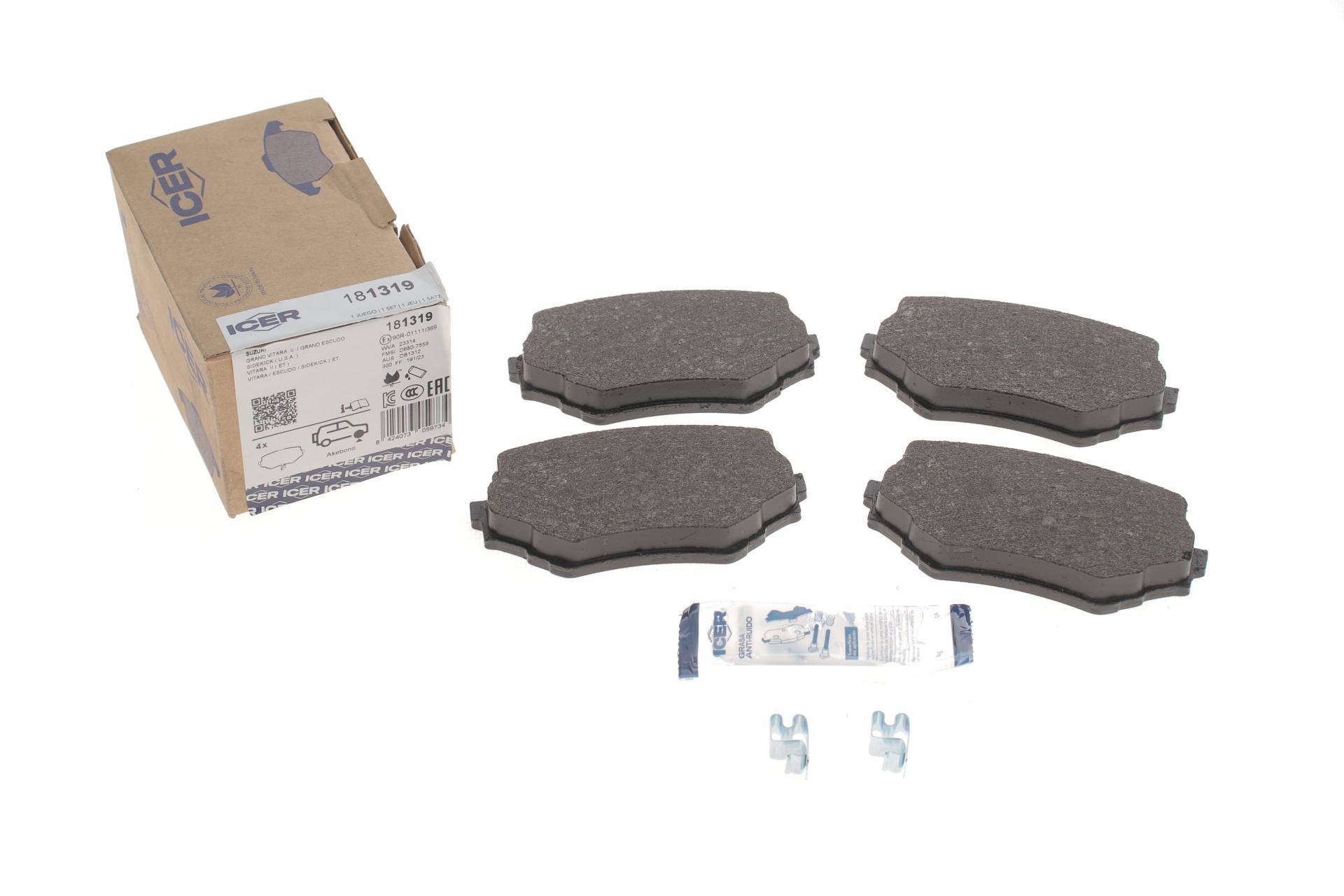 Колодки гальмівні (передні) Suzuki Grand Vitara 98-05/Vitara 88-98