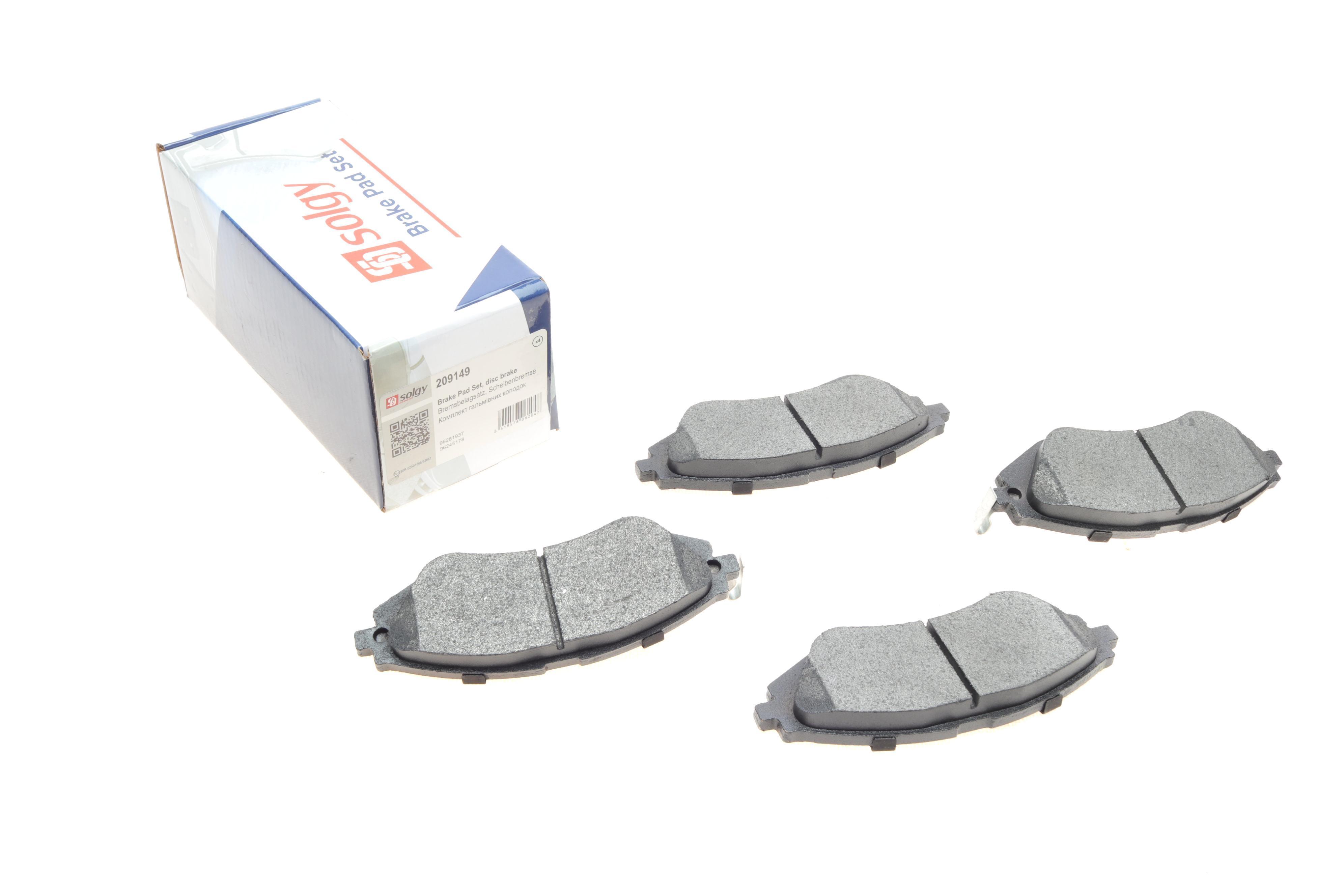 Колодки гальмівні (передні) Daewoo Lanos/ Nubira 1.6-2.2 97- (Akebono)