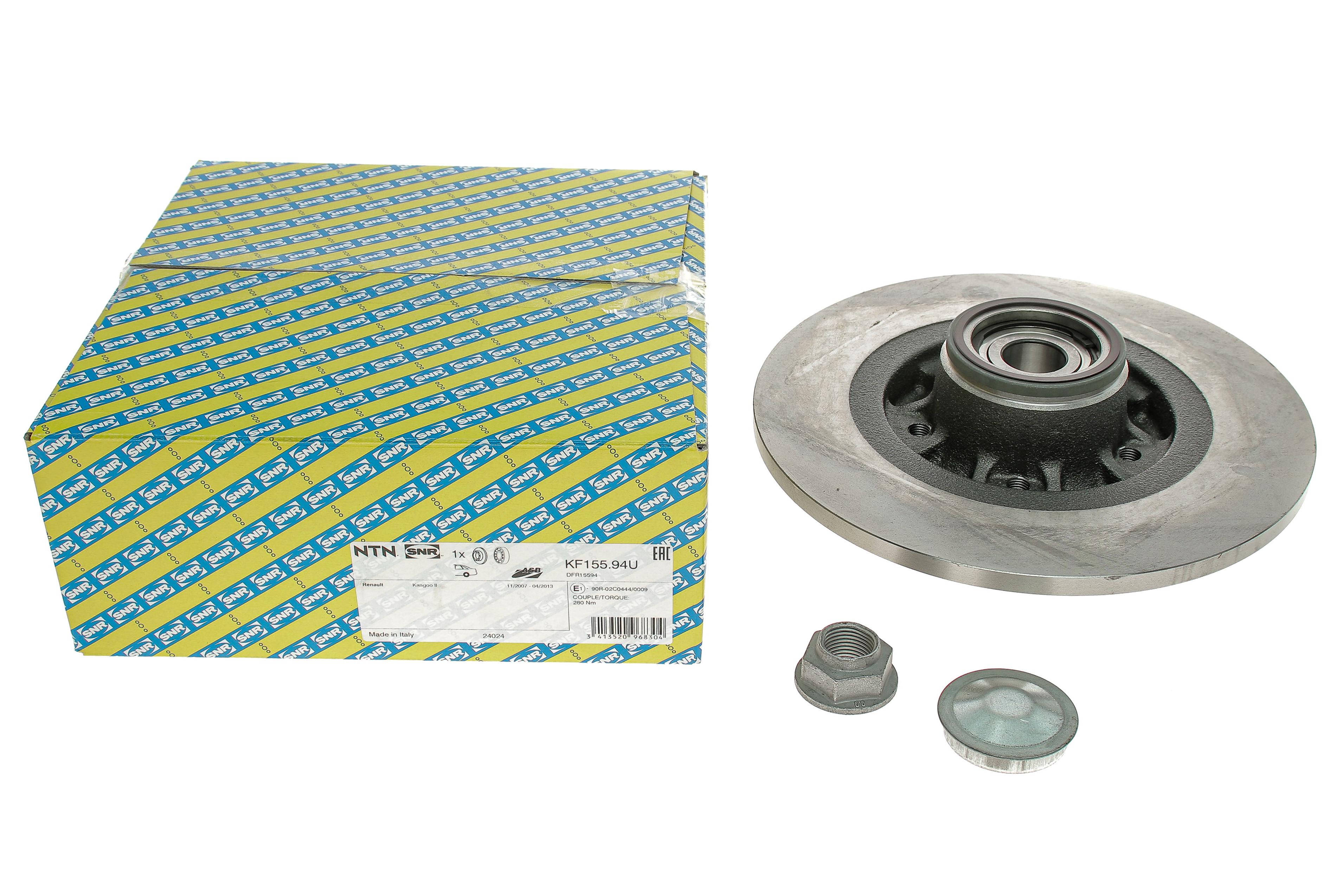 Диск гальмівний (задній) Renault Kangoo 08- (274х11) (+ABS) (з підшипником)