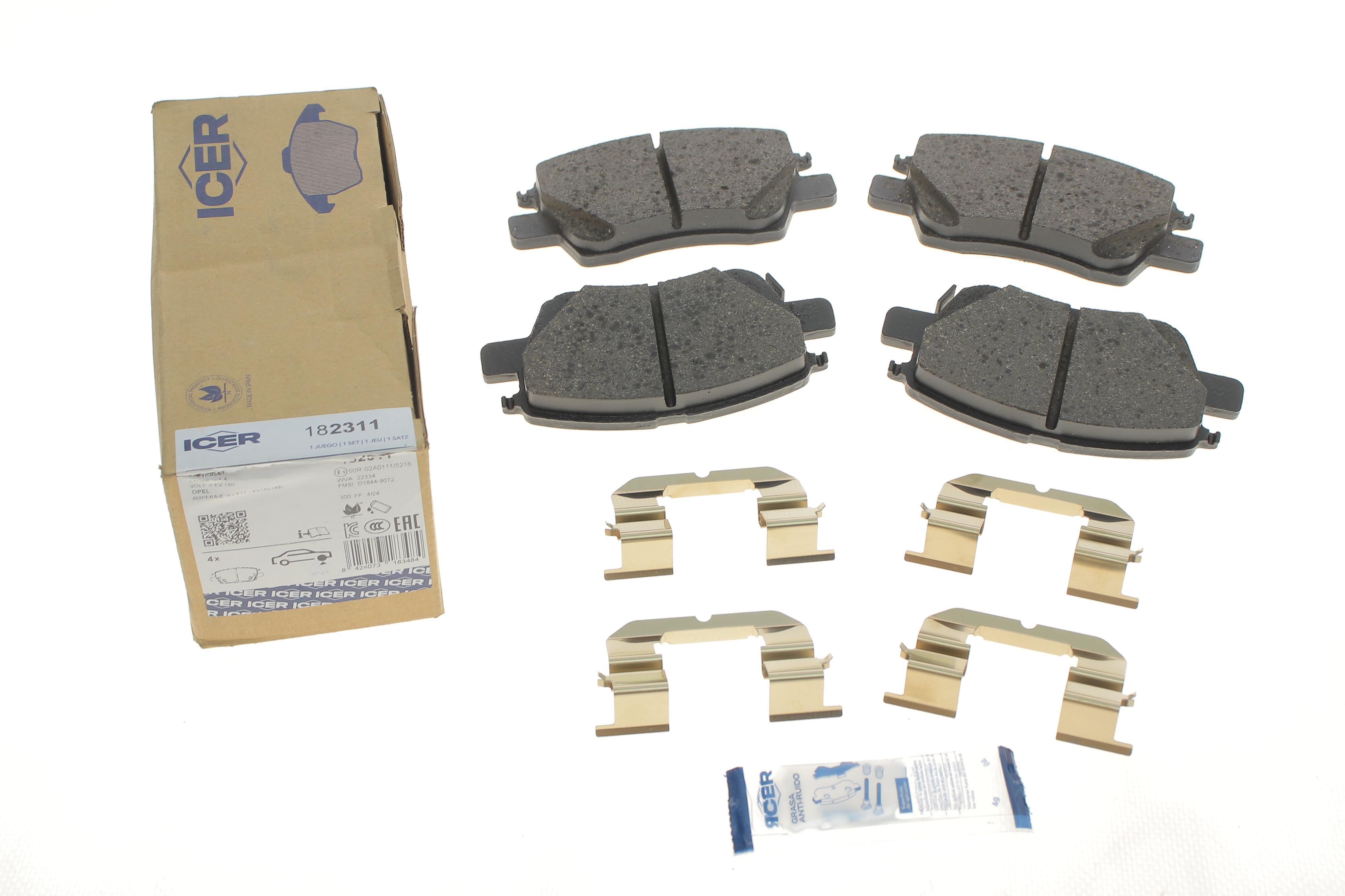 Колодки гальмівні (передні) Opel Ampera-E 17-19/Chevrolet Bolt/Volt/Cruze 15- (+датчик)