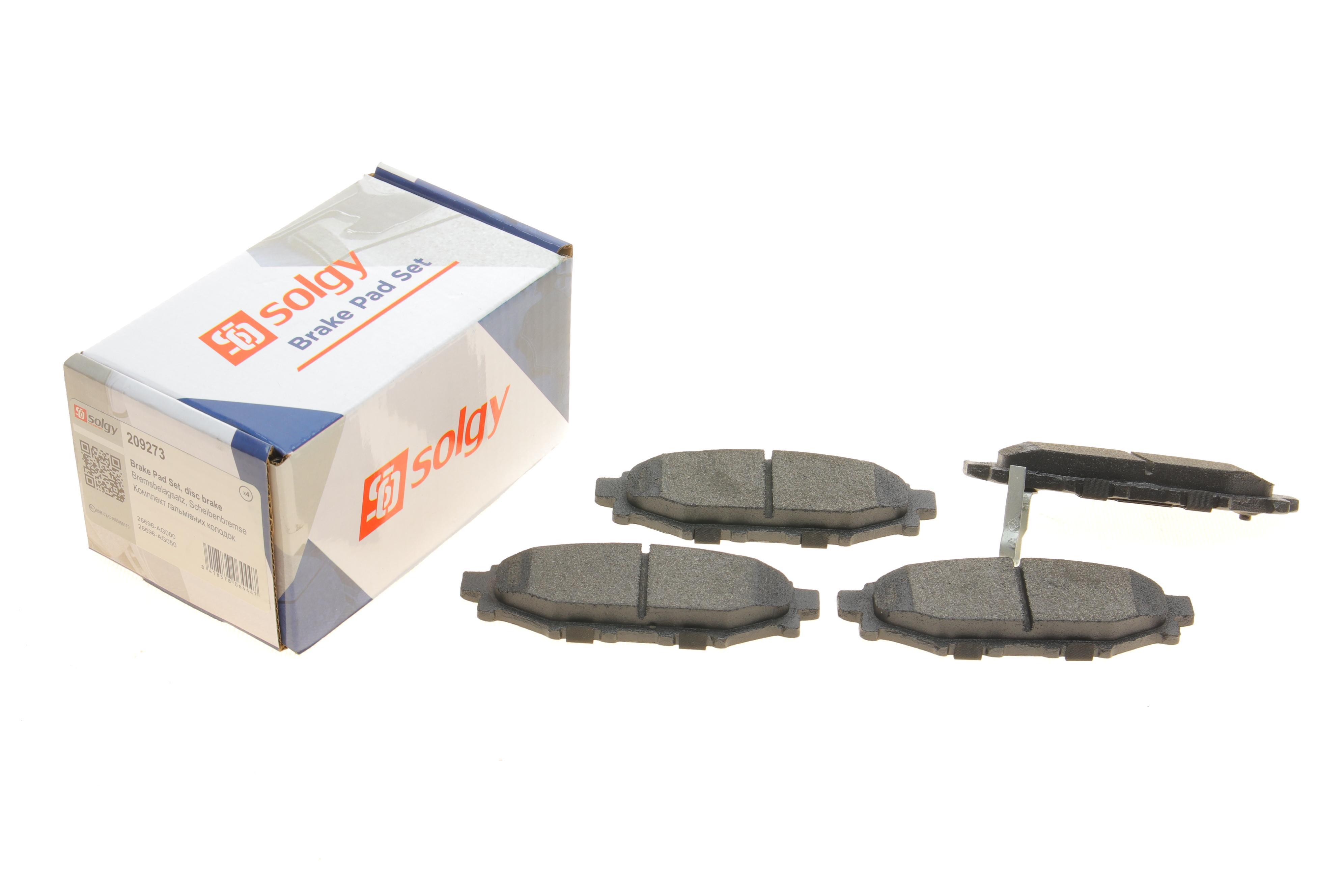 Колодки гальмівні (задні) Subaru Forester/Impreza 08-/Legacy 03-14/Outback 03-/Toyota GT 12-