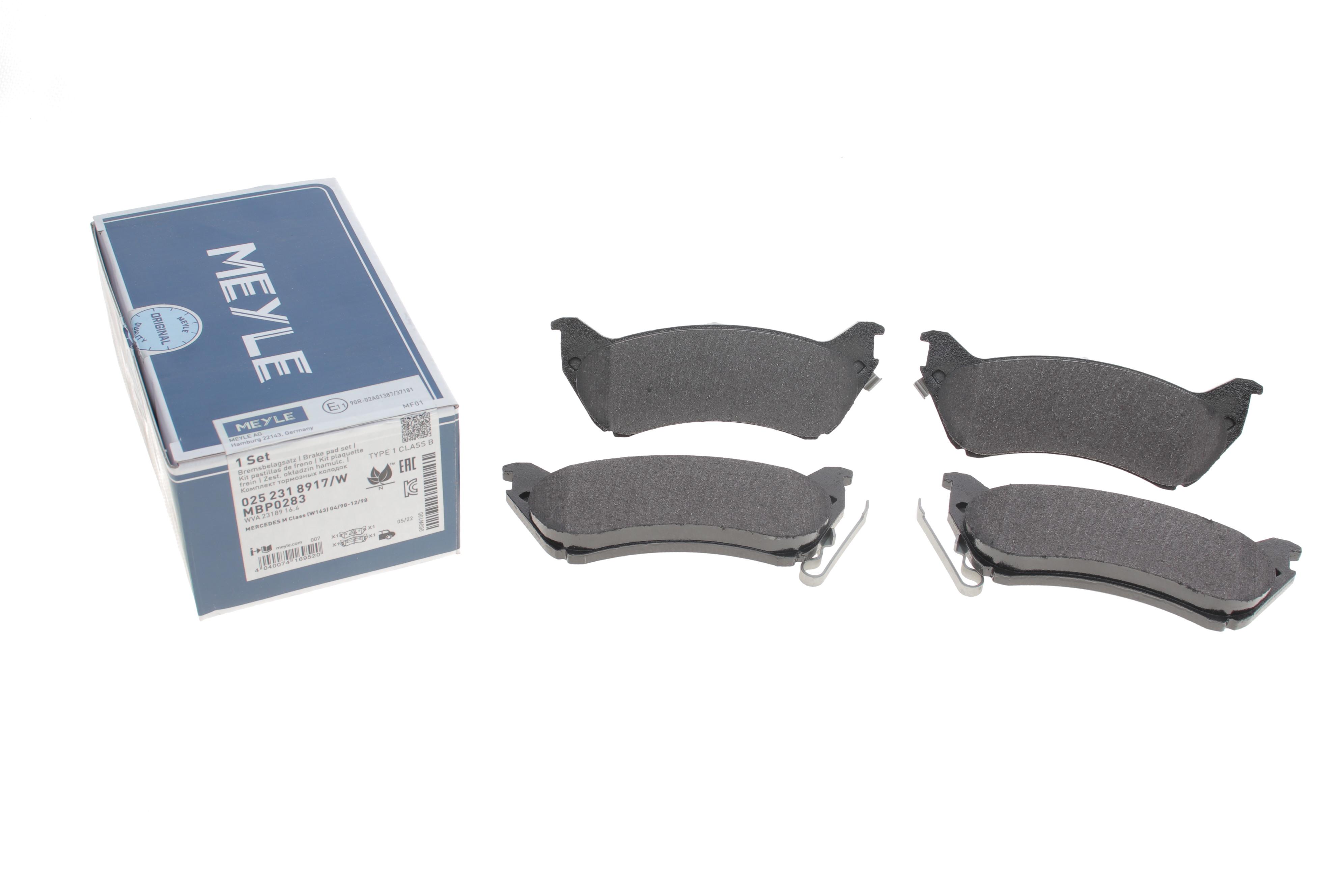 Колодки гальмівні (задні) MB M-class (W163) 98-05