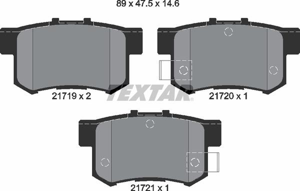 Колодки гальмівні (задні) Honda Accord IV/Civic VI/VII/VIII (Akebono) Q+