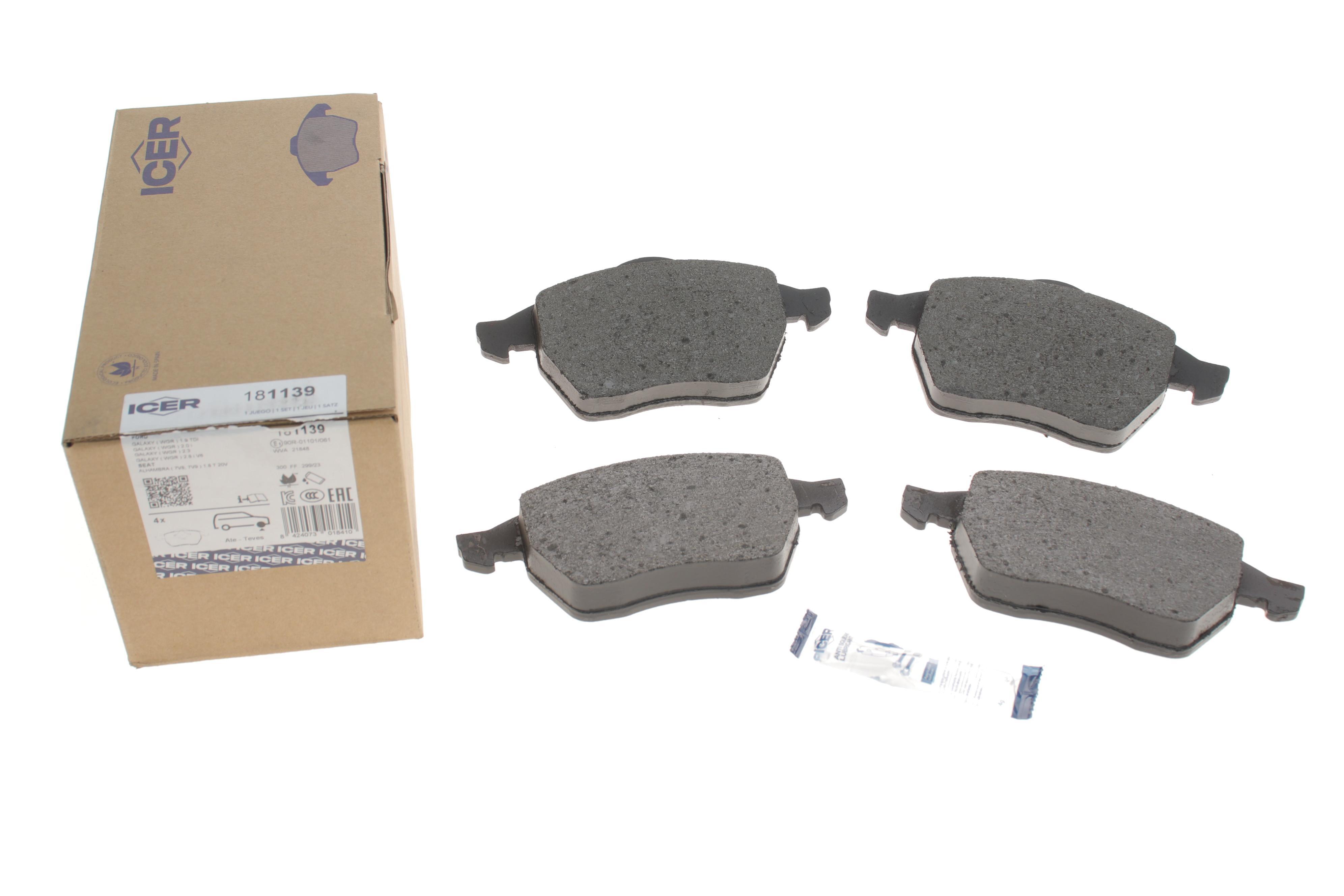 Колодки гальмівні (передні) Ford Galaxy 95-15/Seat Alhambra 96-10/VW Sharan 95-10