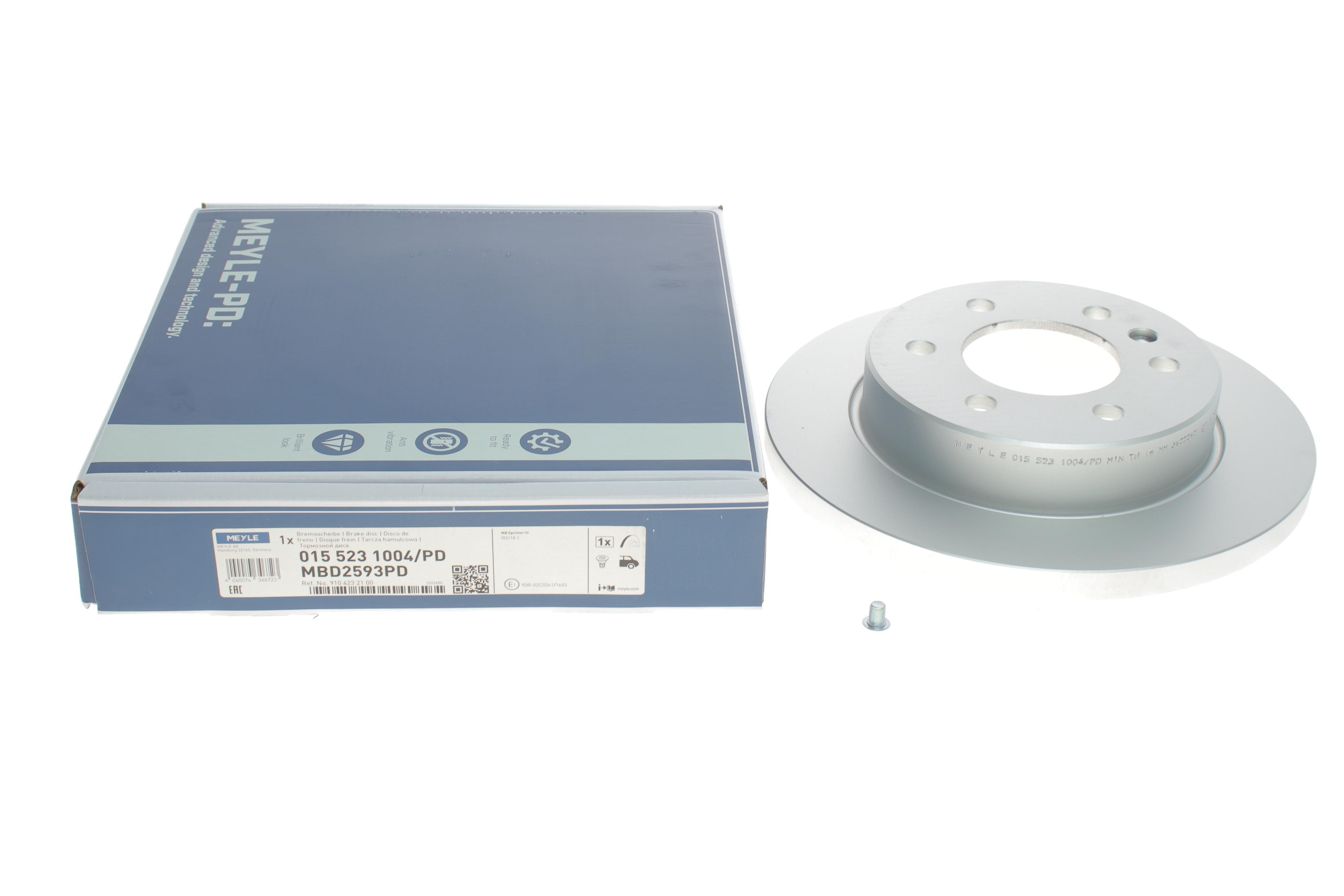 Диск гальмівний (задній) MB Sprinter (W907/W910) 18- (298x18) (з покр.) (повний)