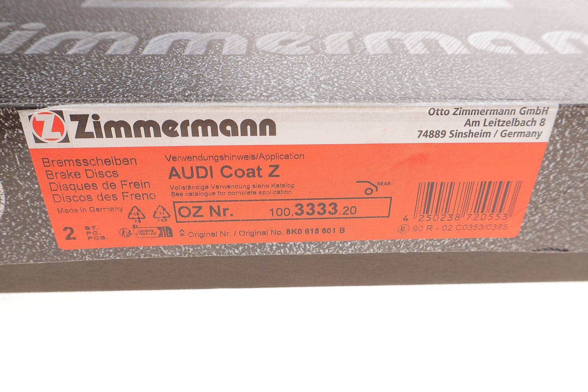 Диск гальмівний (задній) Audi A4/A5/Q5 07-/A6/A7 11- (300x12) (з покриттям) (повний)