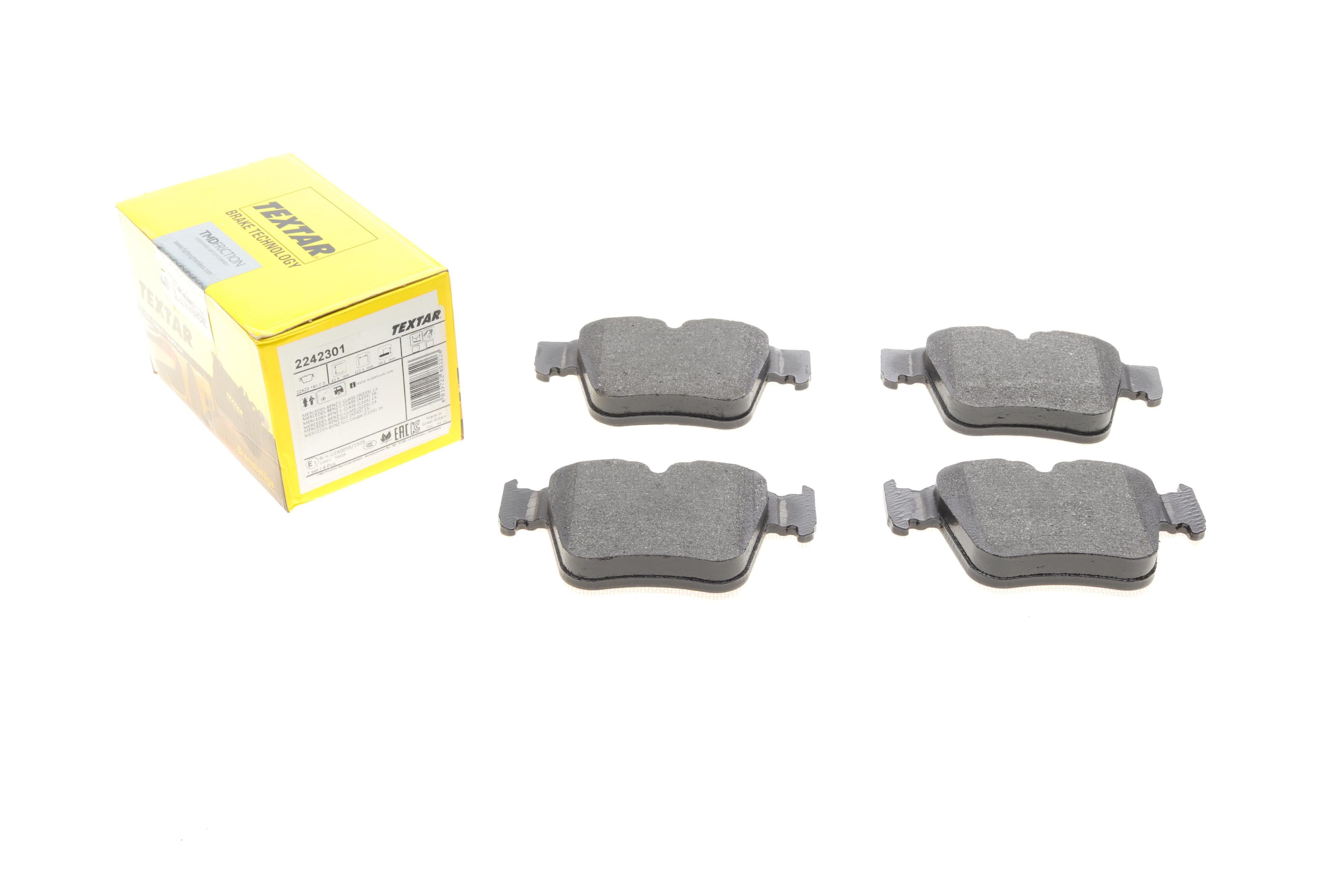 Колодки гальмівні (задні) MB C-class (W205)/GLC (X253) 15-19 (Teves) Q+