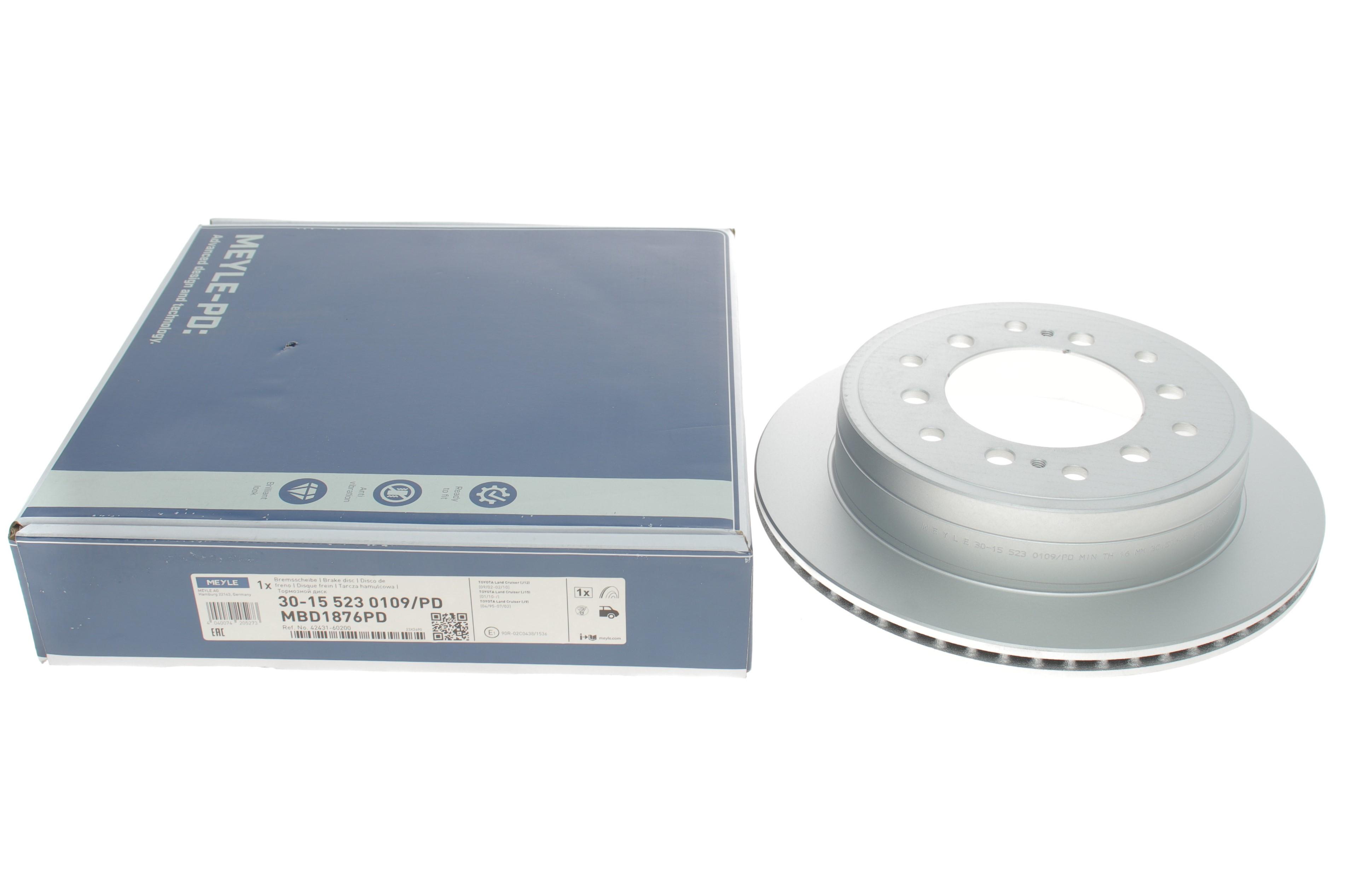 Диск гальмівний (задній) Toyota Land Cruiser 96-10 (312x18)