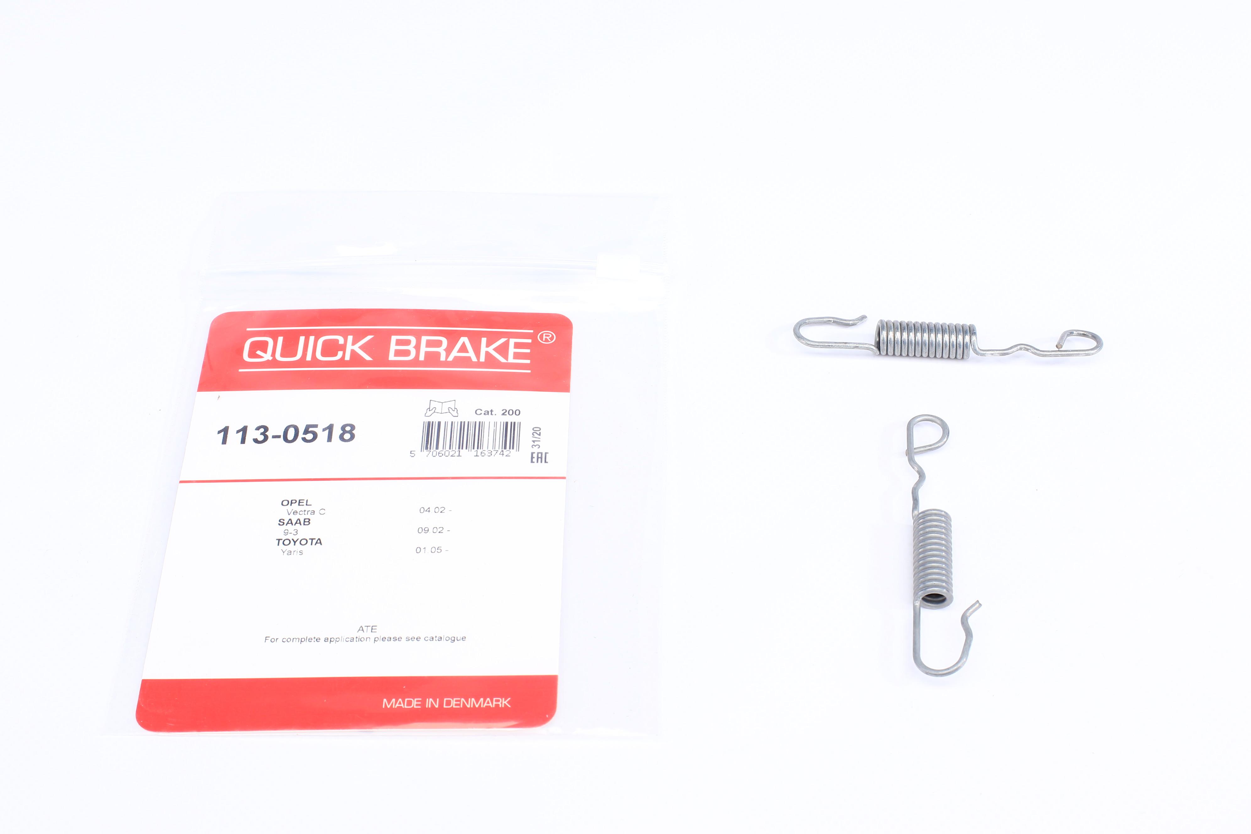 Пружини супорта (заднього) Opel Vectra C/Toyota Yaris 02- (К-кт L+R)