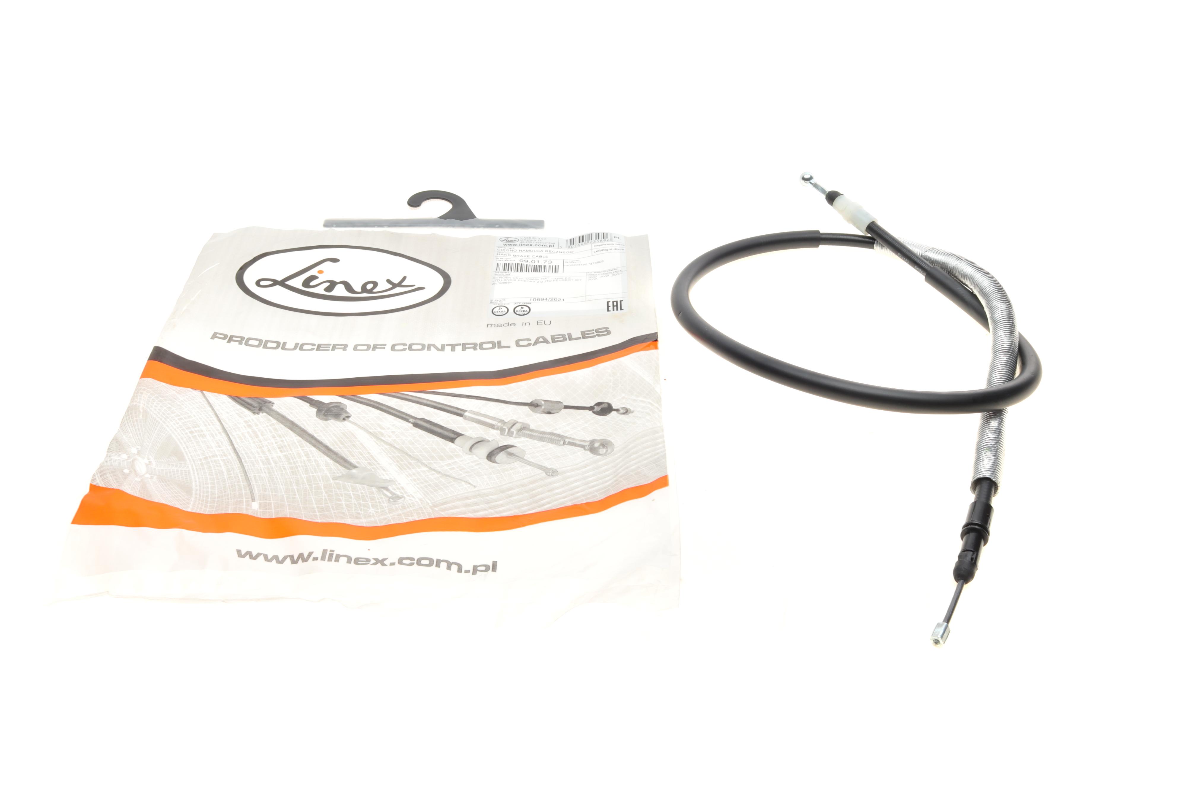 Трос ручника (задній) Citroen C8/Peugeot 807 02- (1255/1114mm)