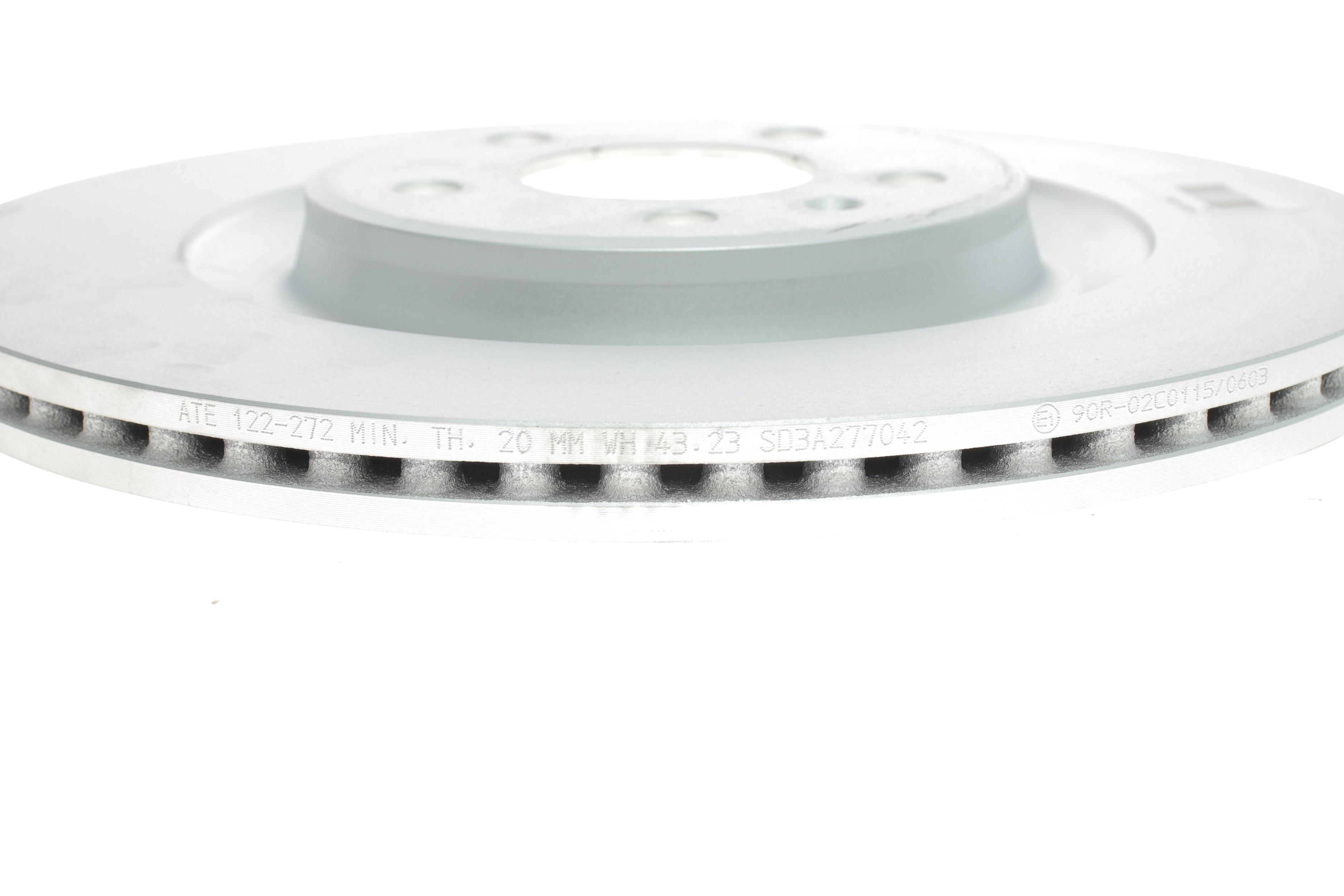 Диск гальмівний (задній) Audi Q7 15-/VW Touareg 18-/Porsche Macan 14- (330x22) (з покриттям) (вентильований)