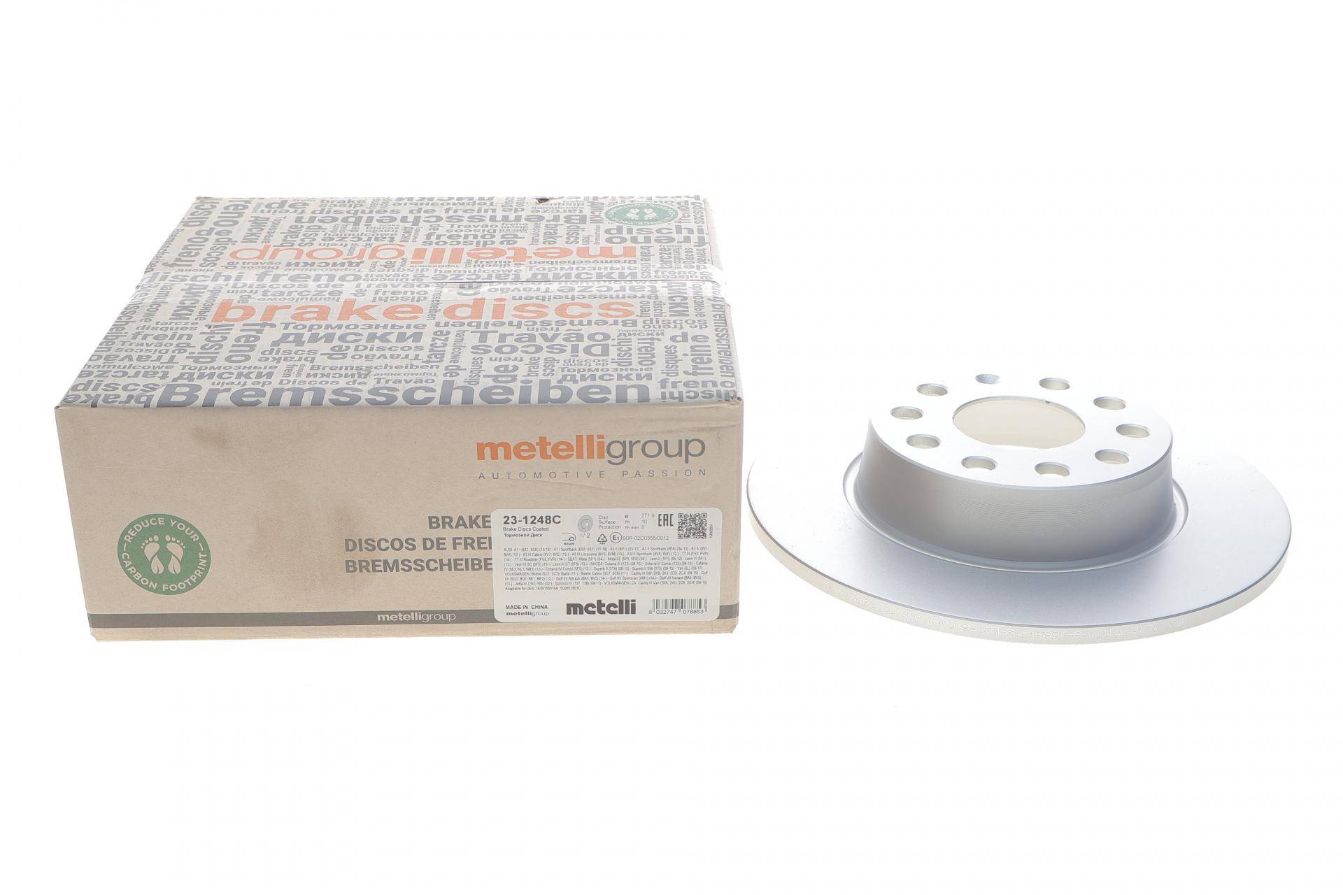 Диск гальмівний (задній) VW Golf VII/Caddy 03- (272x10) (з покриттям)