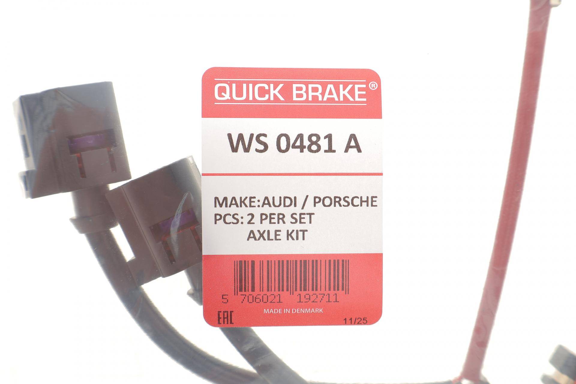 Датчик зносу гальмівних колодок (задніх) Porsche Panamera 16- (к-кт 2шт) (L=230mm)