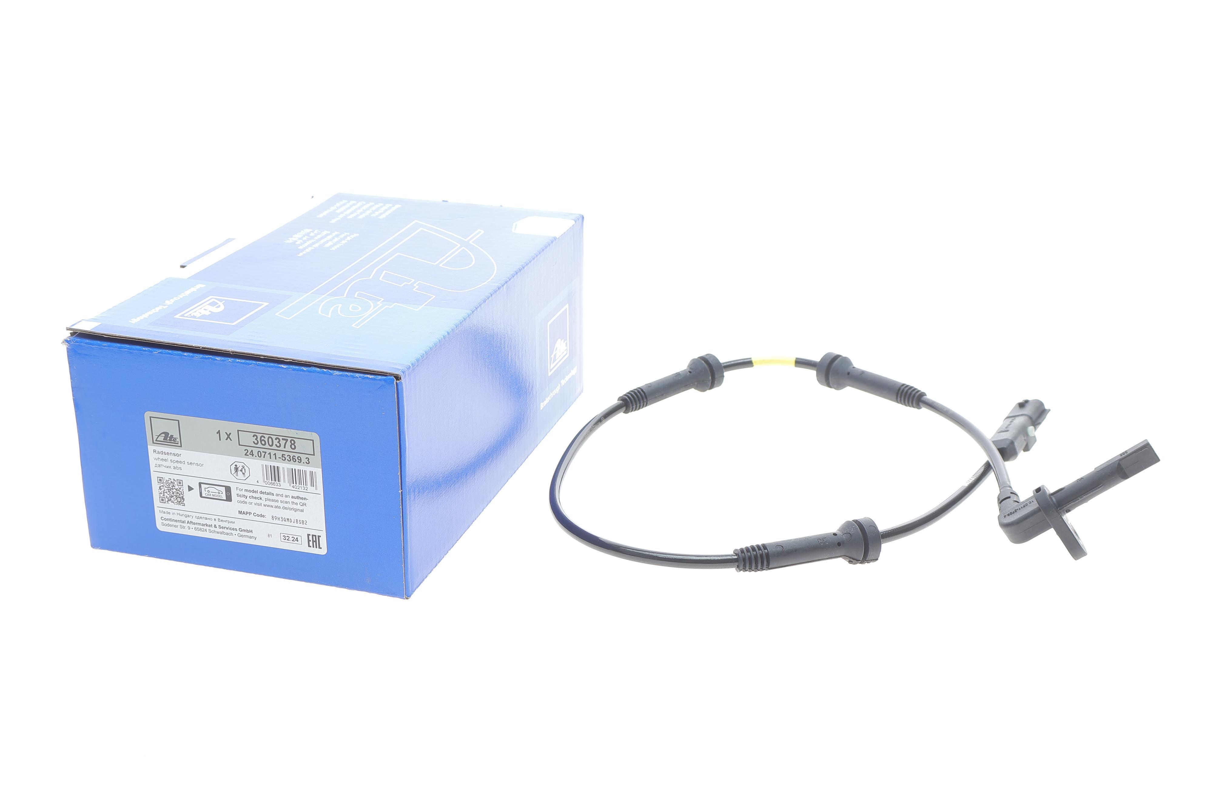 Датчик ABS (передній) Dacia Dokker/Logan 12- (L=619mm)