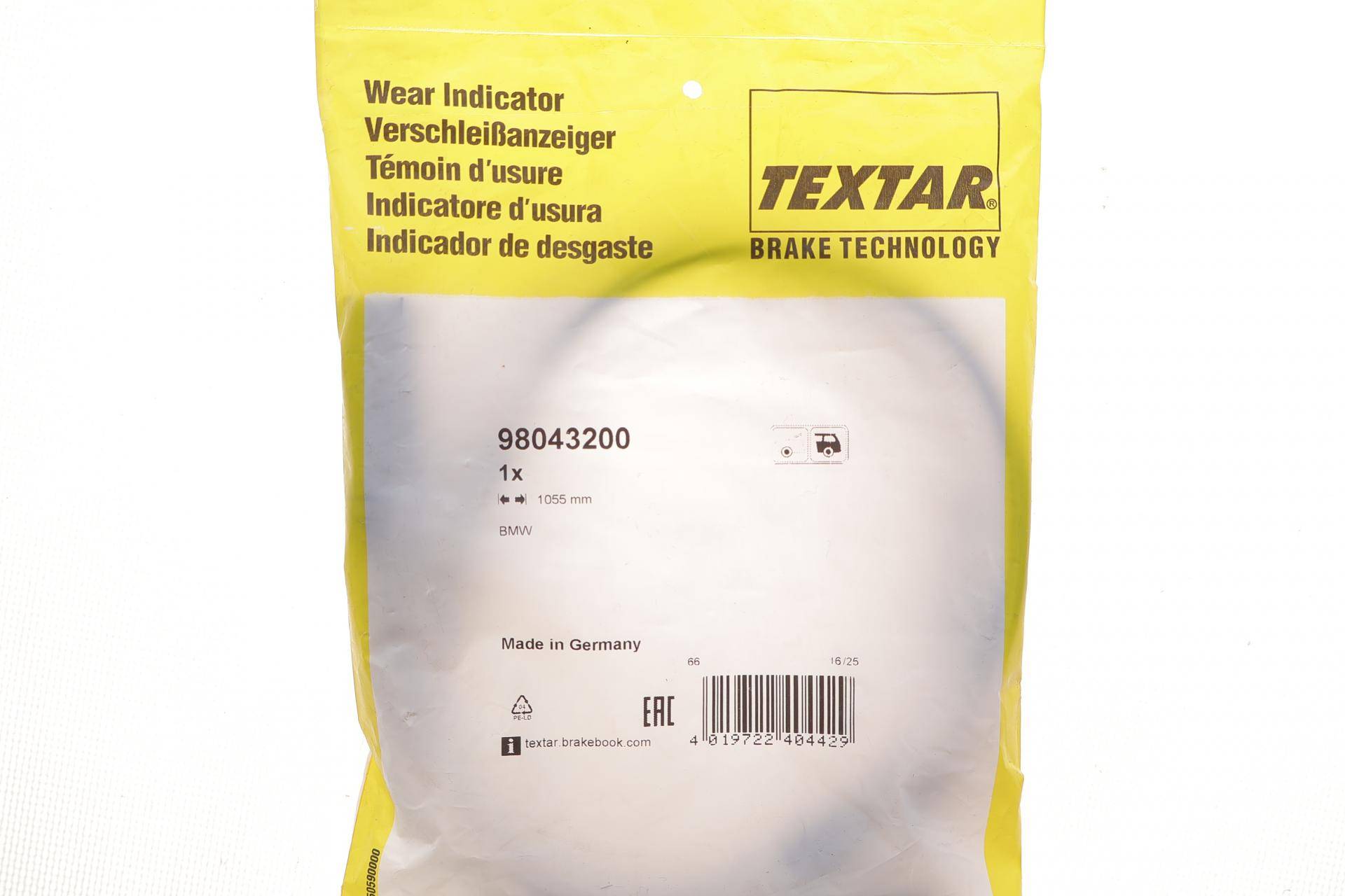 Датчик зносу гальмівних колодок (задніх) BMW 5 (F07) 09-