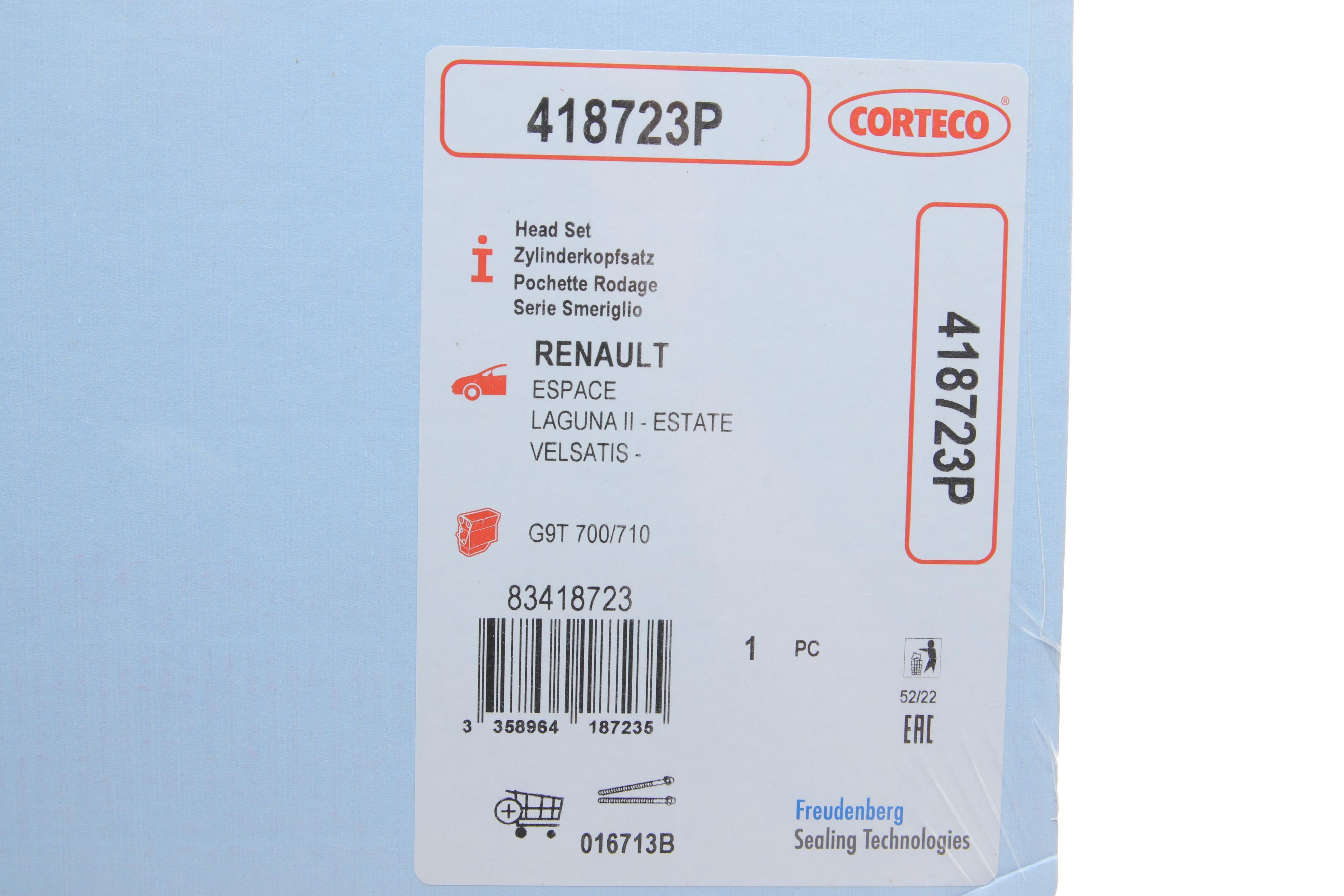 Комплект прокладок (верхній) Renault Master/Trafic 2.5dCi (без прокладки ГБЦ)