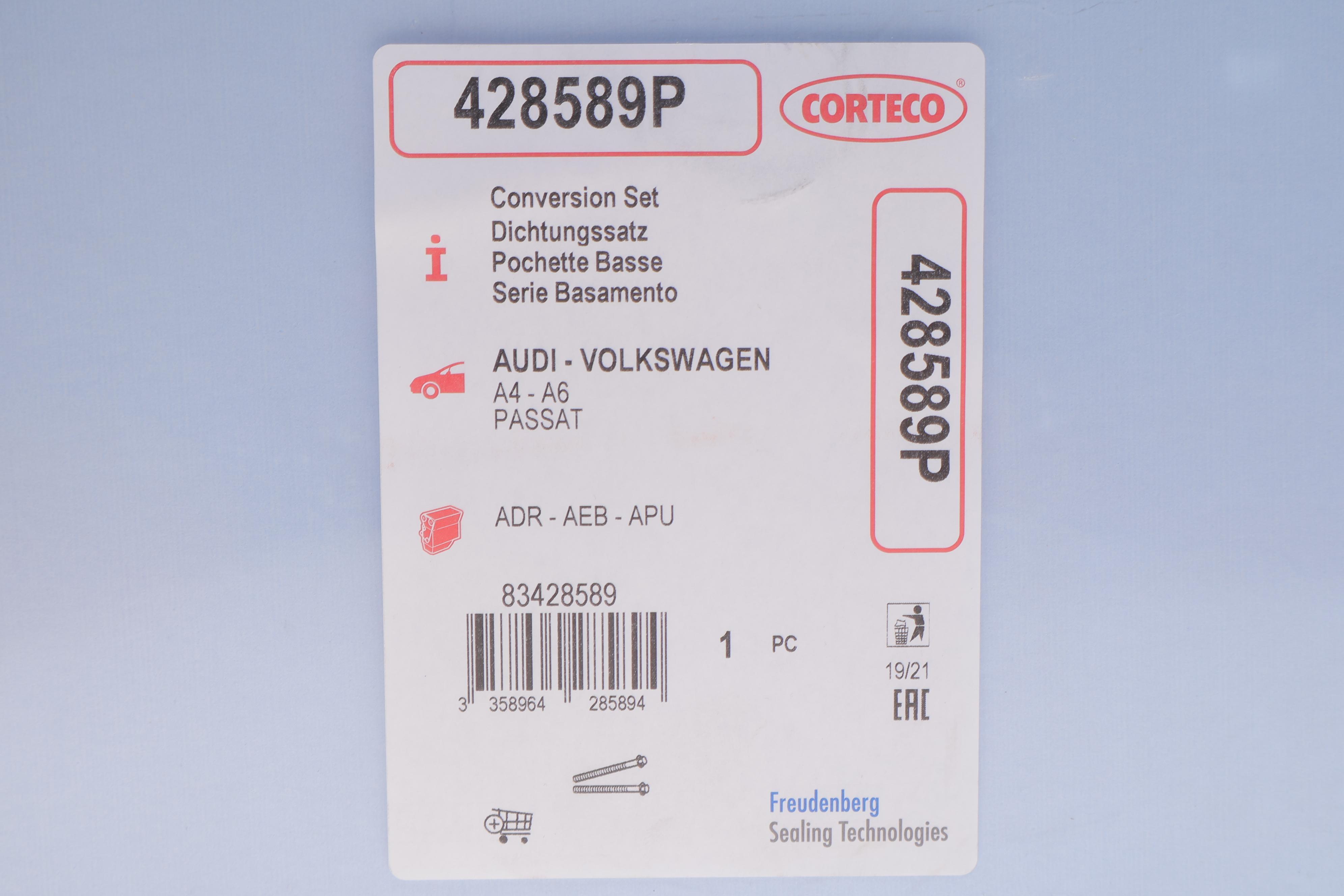 Комплект прокладок (нижній) Audi A4/A6/VW Passat 1.8 T 94-05