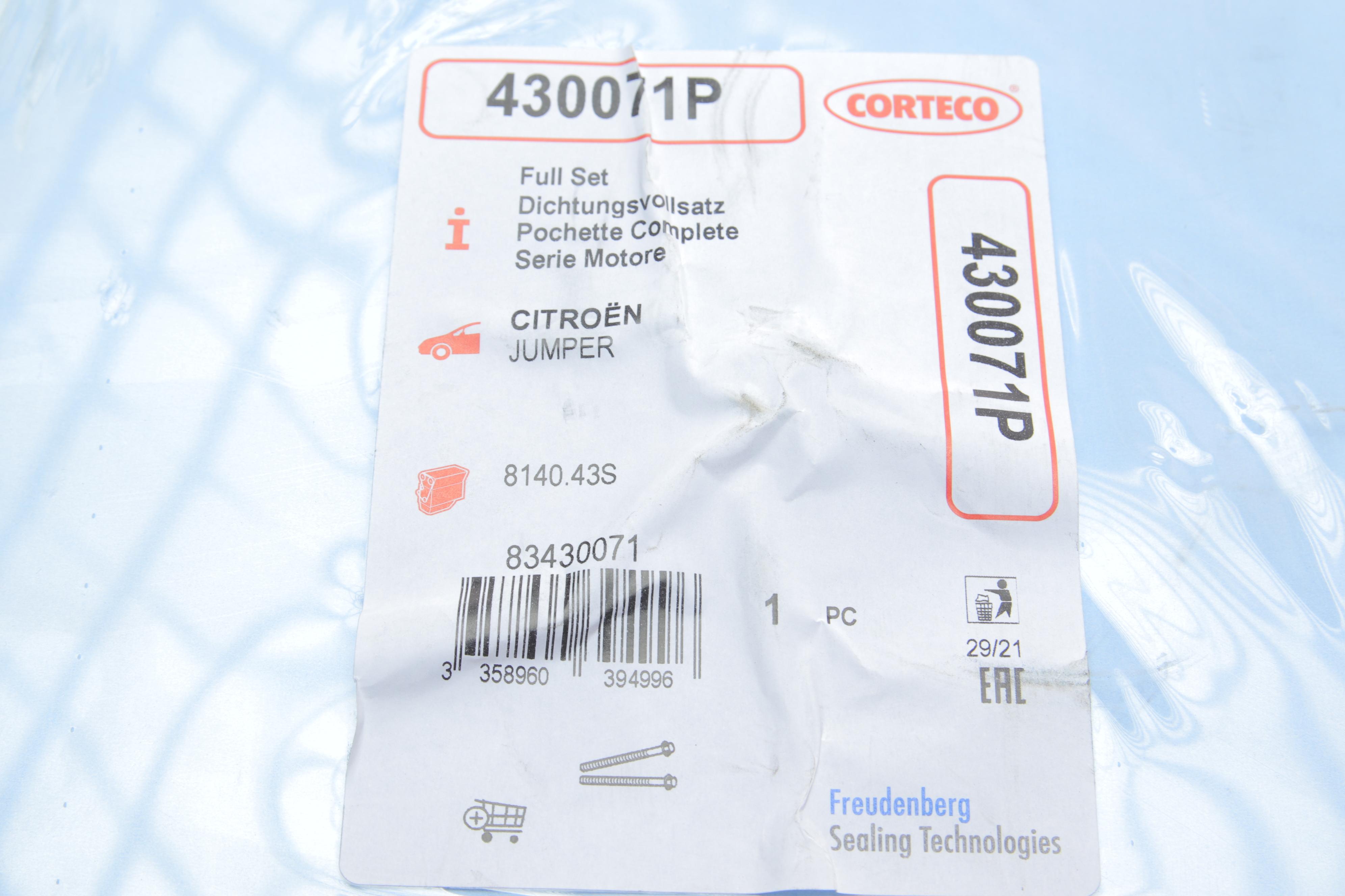 Комплект прокладок (повний) Citroen Jumper/Peugeot Boxer/Iveco Daily 2.8D 99-