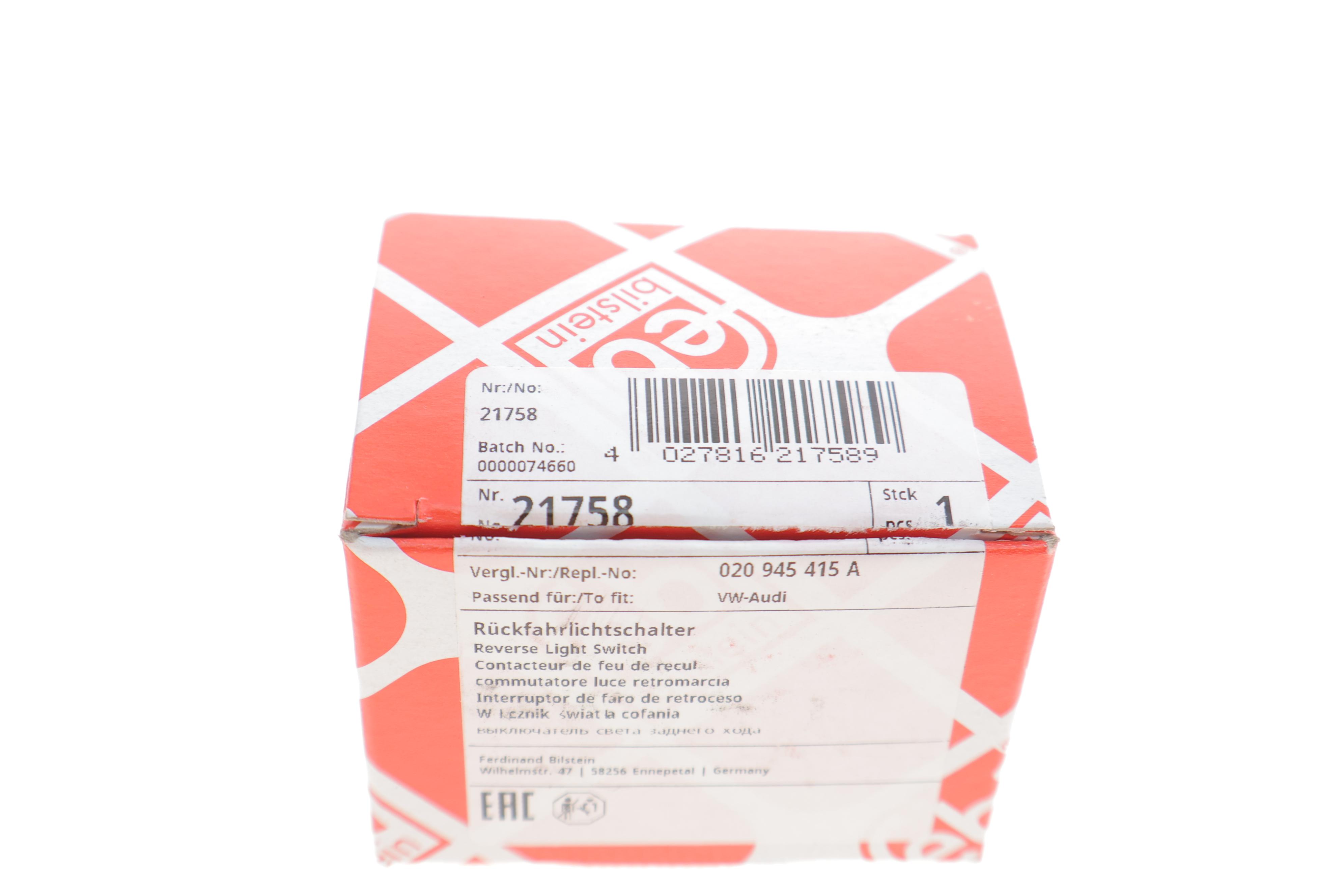 Датчик увімкнення заднього ходу VW T3/T4 -03/Caddy II 95-04