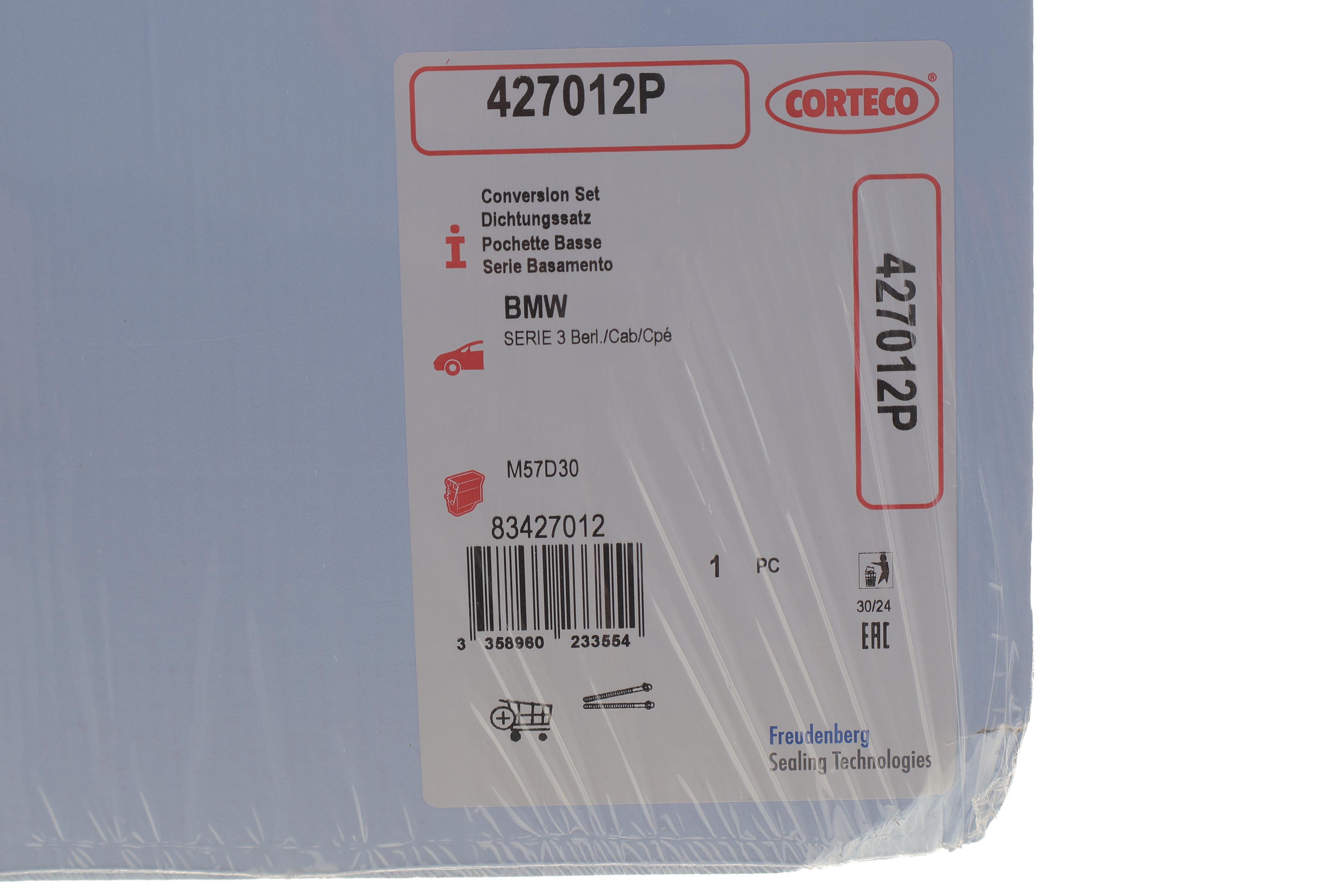 Комплект прокладок (нижній) BMW 3 (E46)/5 (E39)/7 (E389)/X5 (E53) 98-05 M57 D30