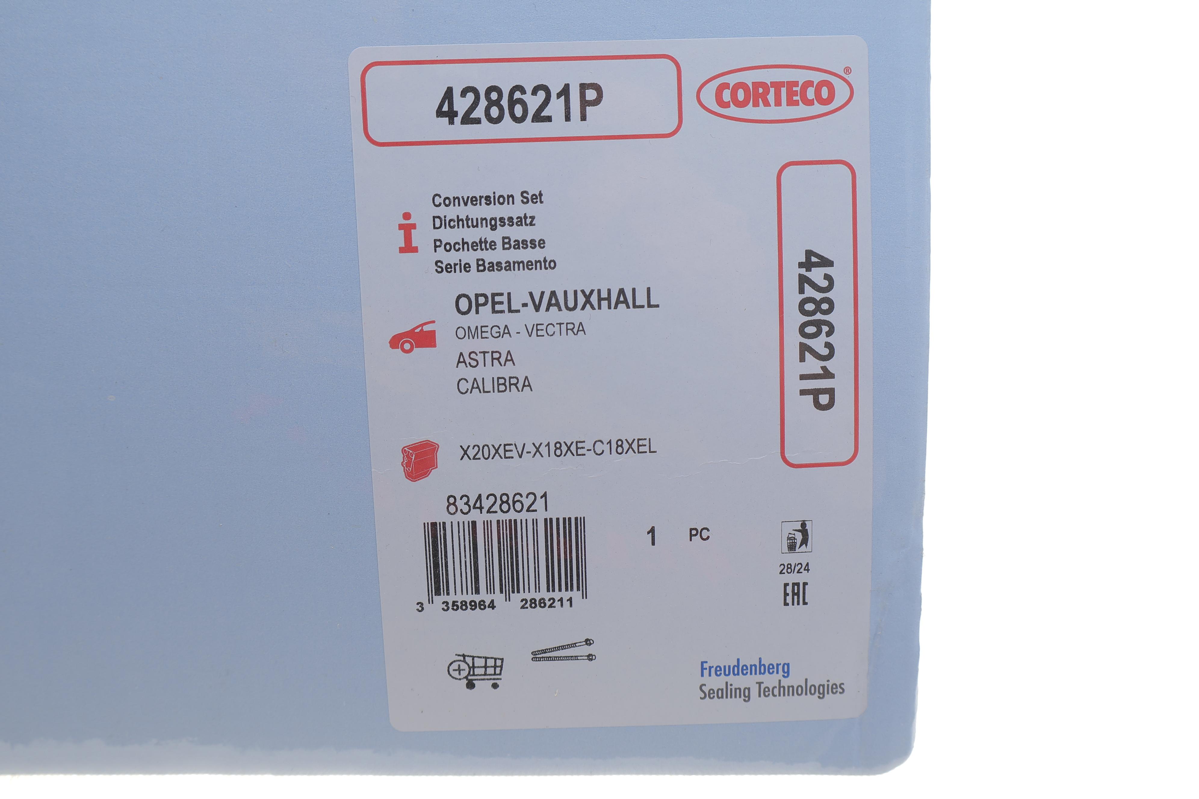 Комплект прокладок (нижній) Opel Astra F/Vectra A 1.8/2.0 16V 92-01