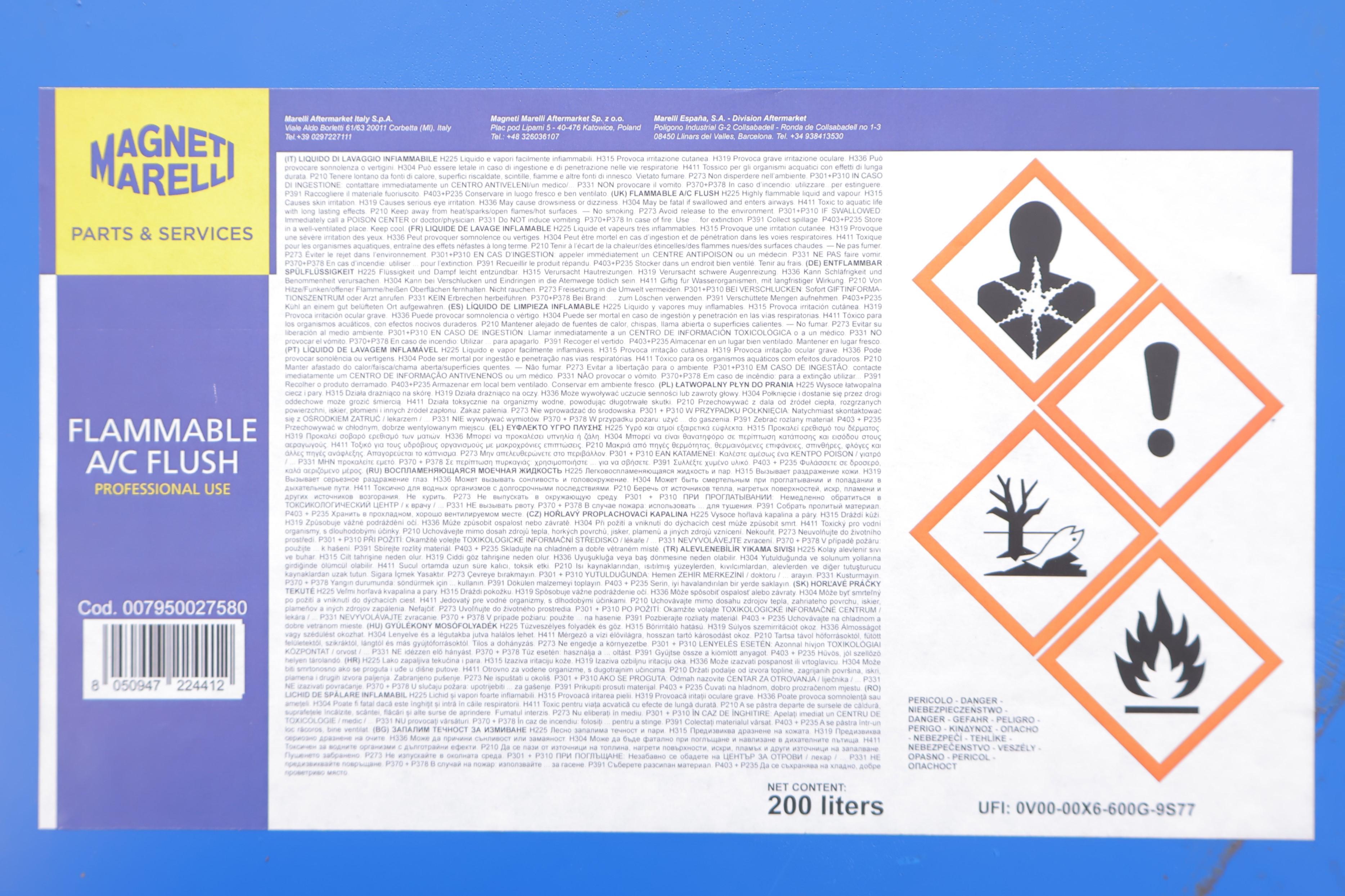 Рідина промивочна для очищення системи кондиціонування 200 л