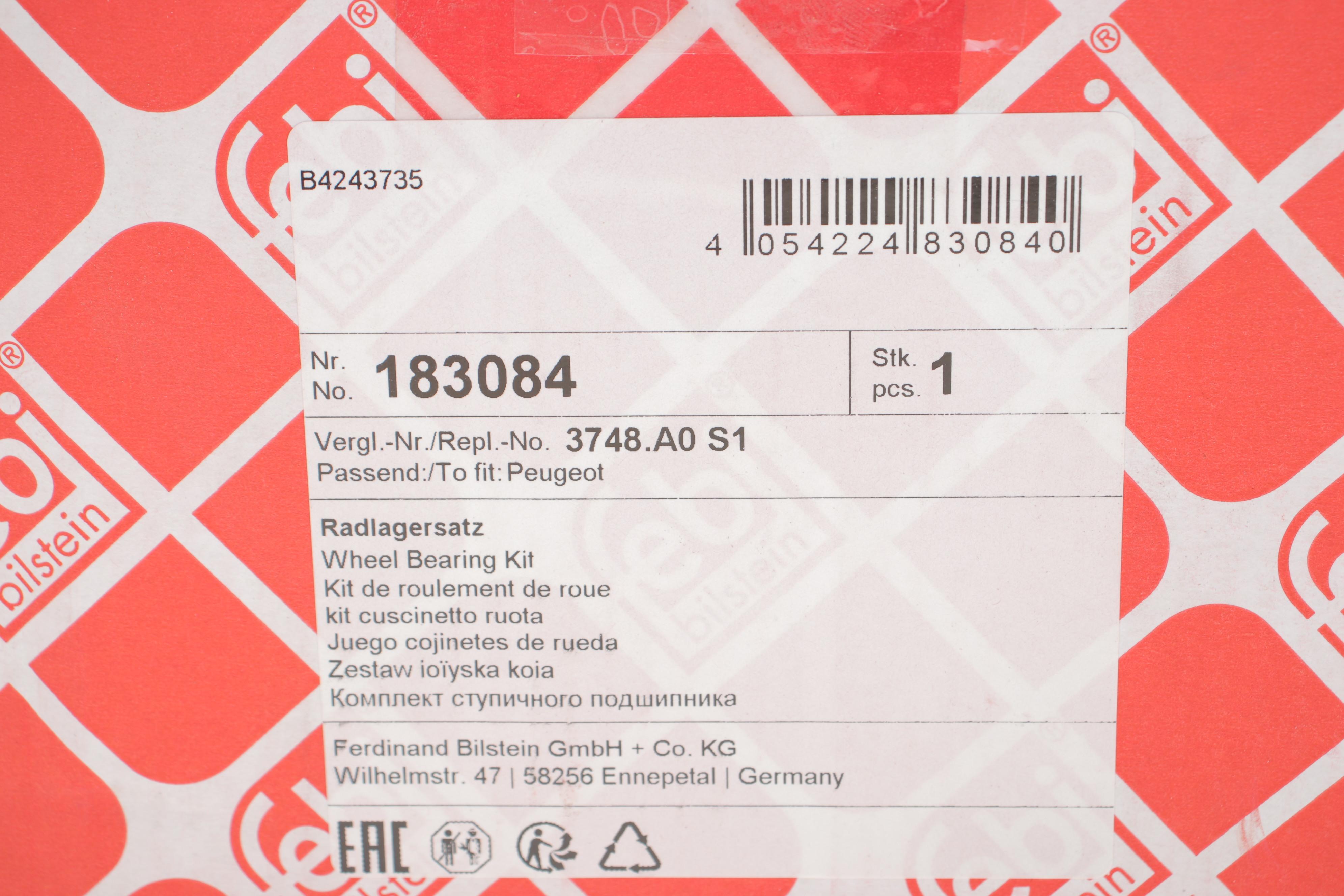 Підшипник маточини (задньої) Fiat Scudo 07- (+ABS) (барабанні гальма)