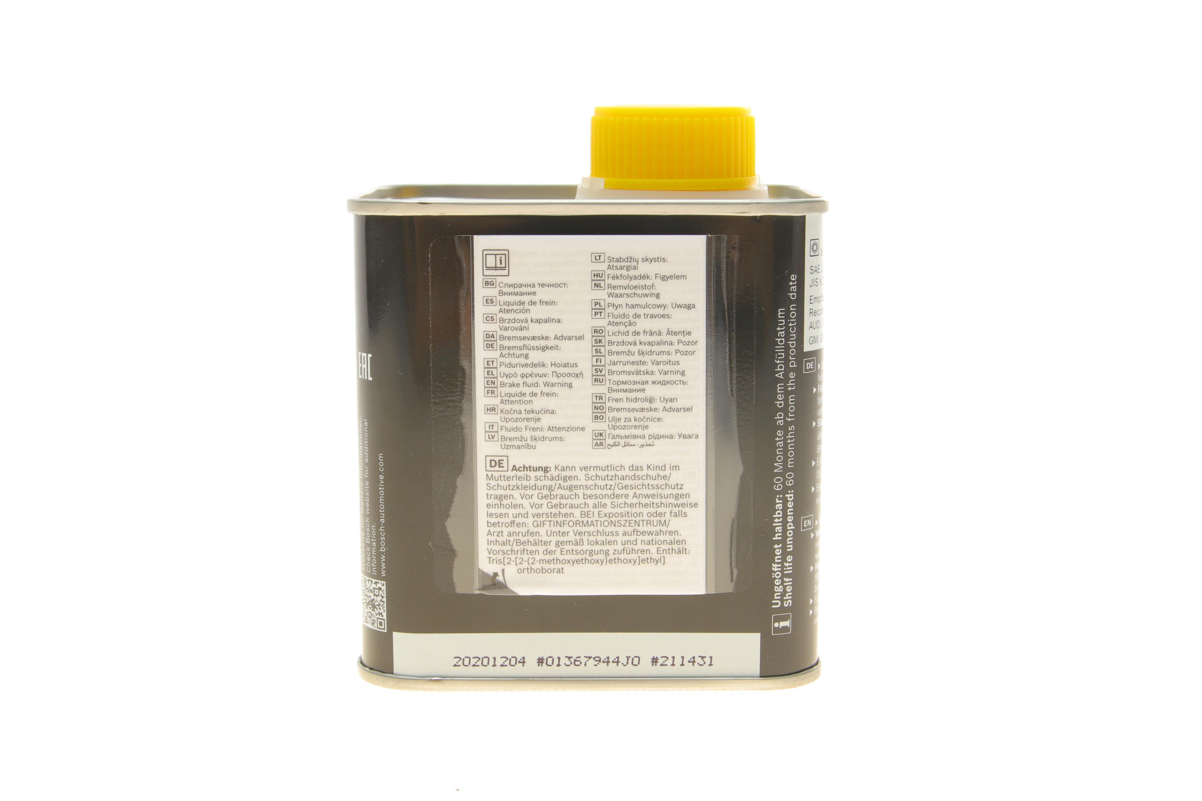 Рідина гальмівна DOT4 (0.5L) ENV4 (металева каністра)