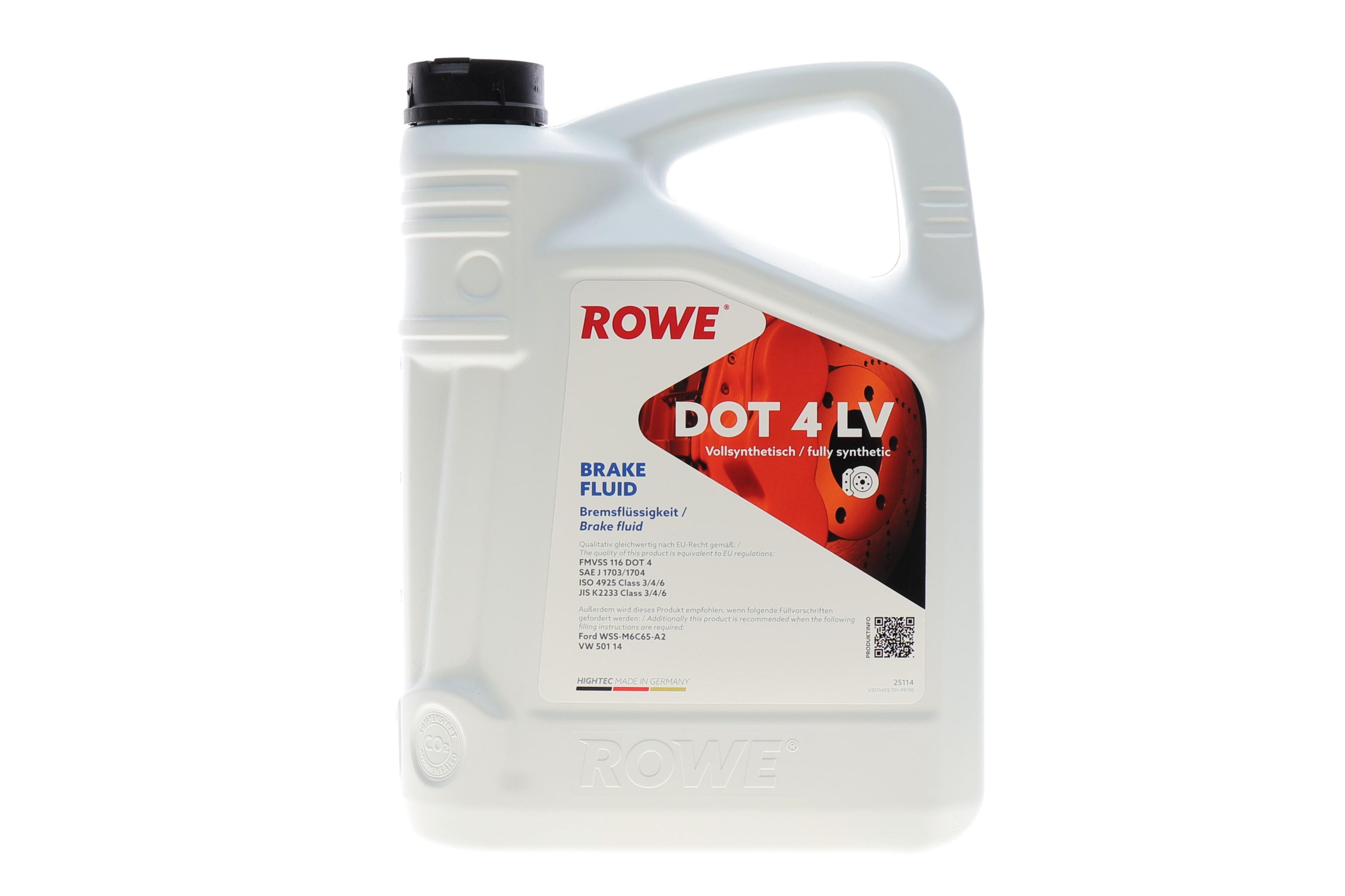 Рідина гальмівна HIGHTEC BRAKE FLUID DOT 4 LV (5L) (ABS/ESP)