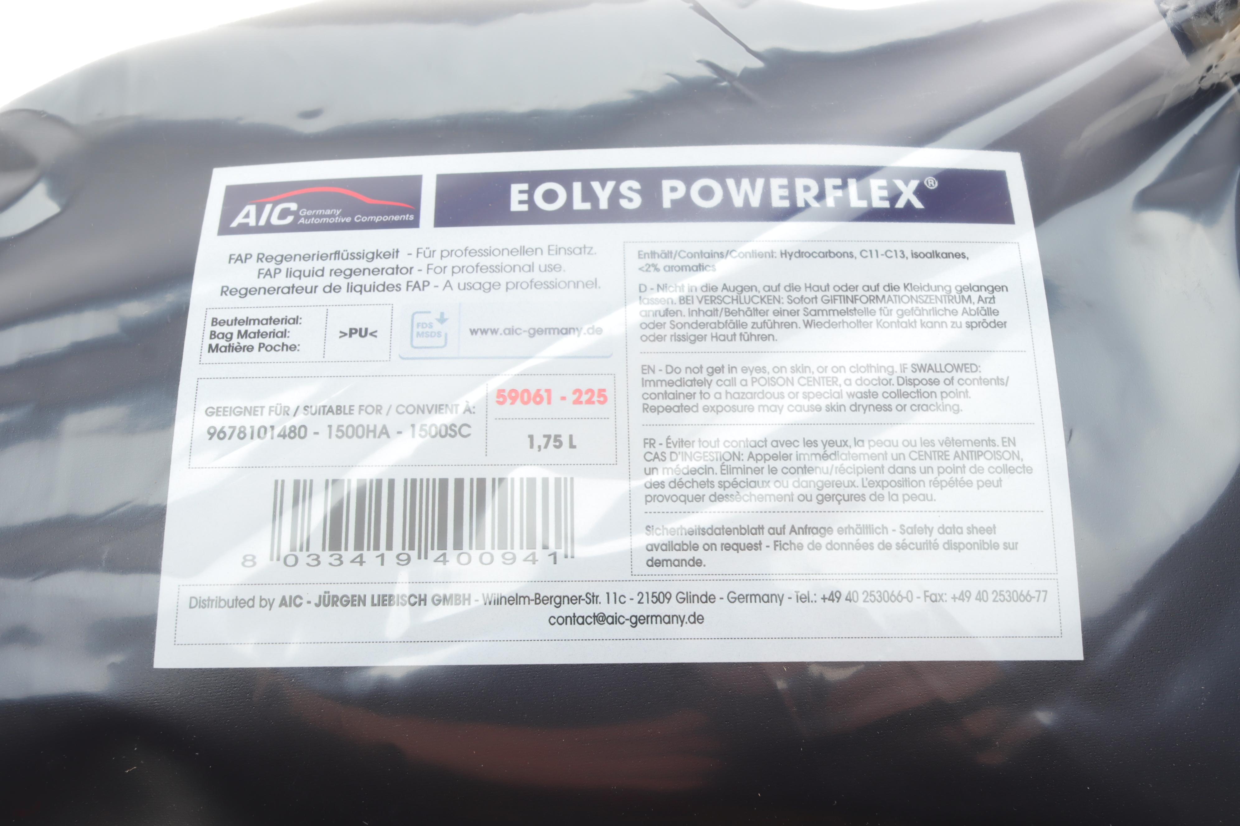 Присадка для очищення сажевих фільтрів FAP (EOLYS Powerflex) (1.75L) Citroen Berlingo 1.6HDI 08-