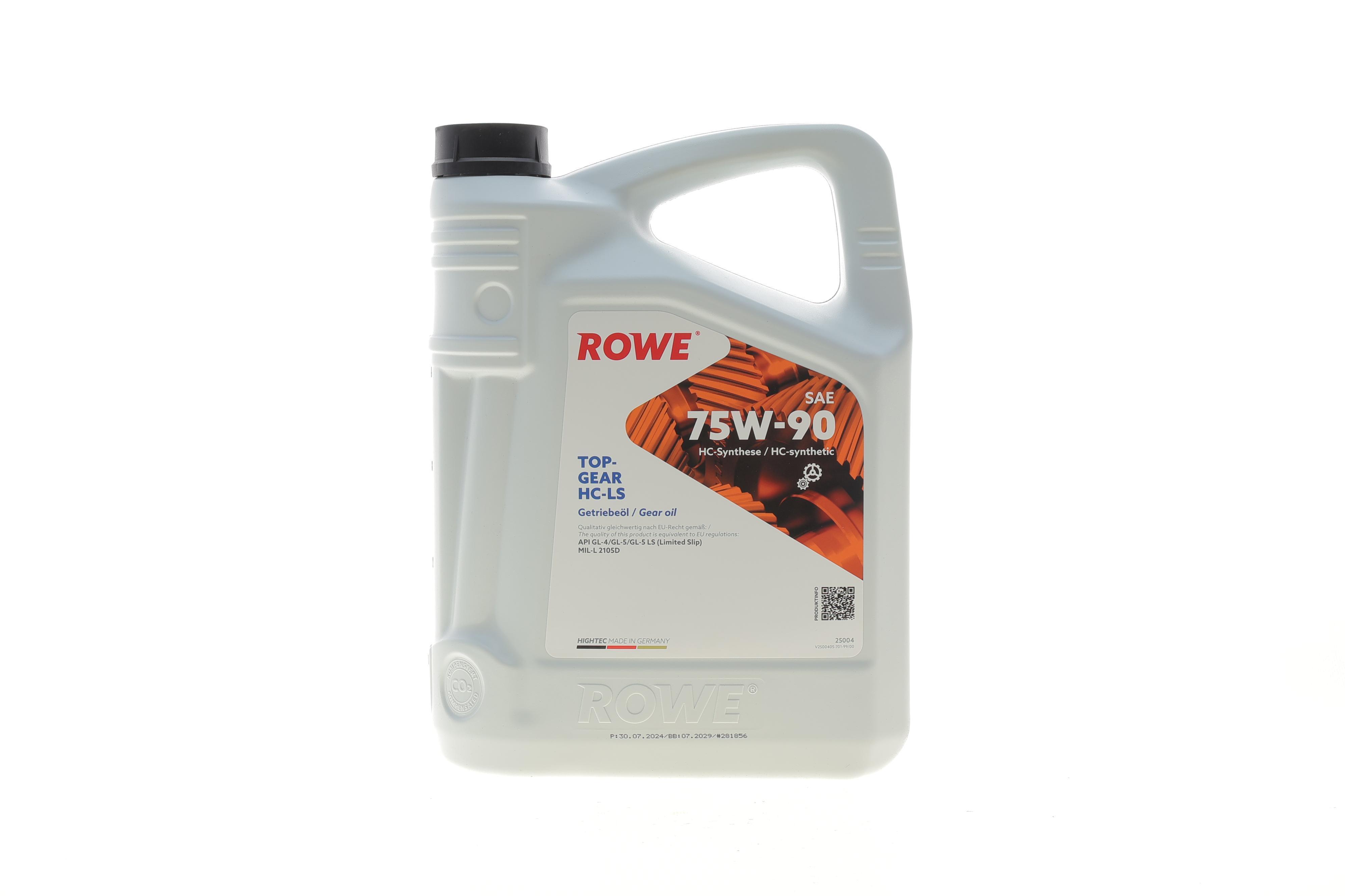 Олива 75W90 HIGHTEC TOPGEAR HC-LS (5L) (MIL-L 2105D) (API GL-4/GL-5/GL-5 LS)