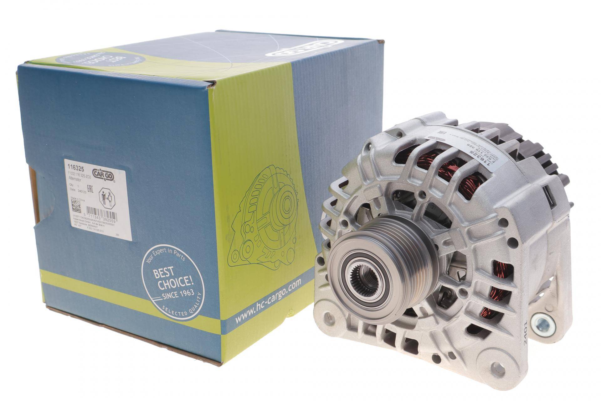 Генератор Dacia Duster/Logan/Sandero/Renault Kangoo 1.5dCi 04- (14V/125A) (K9K) = 116325