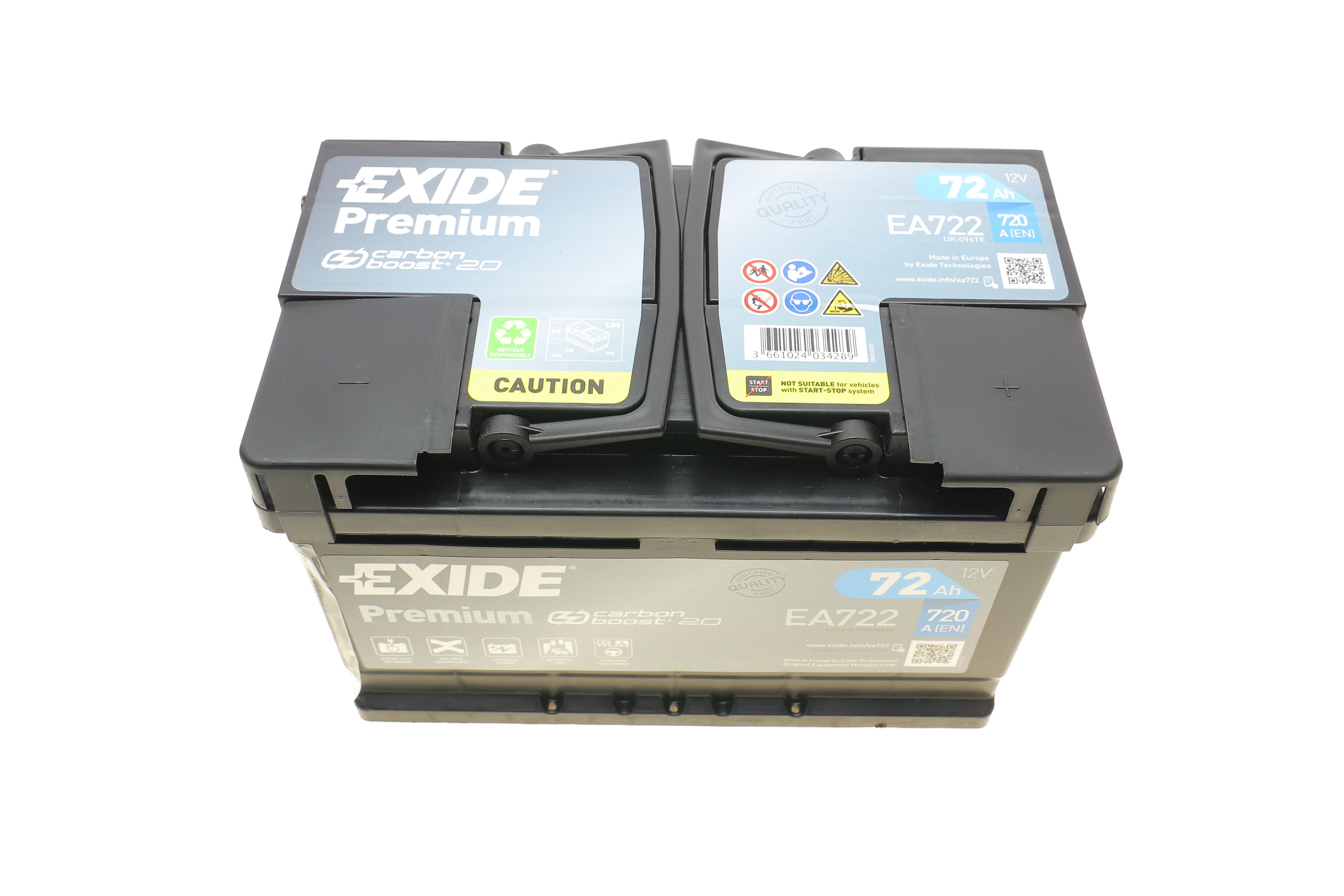 Акумуляторна батарея 72Ah/720A (278x175x175/+R/B13) Premium