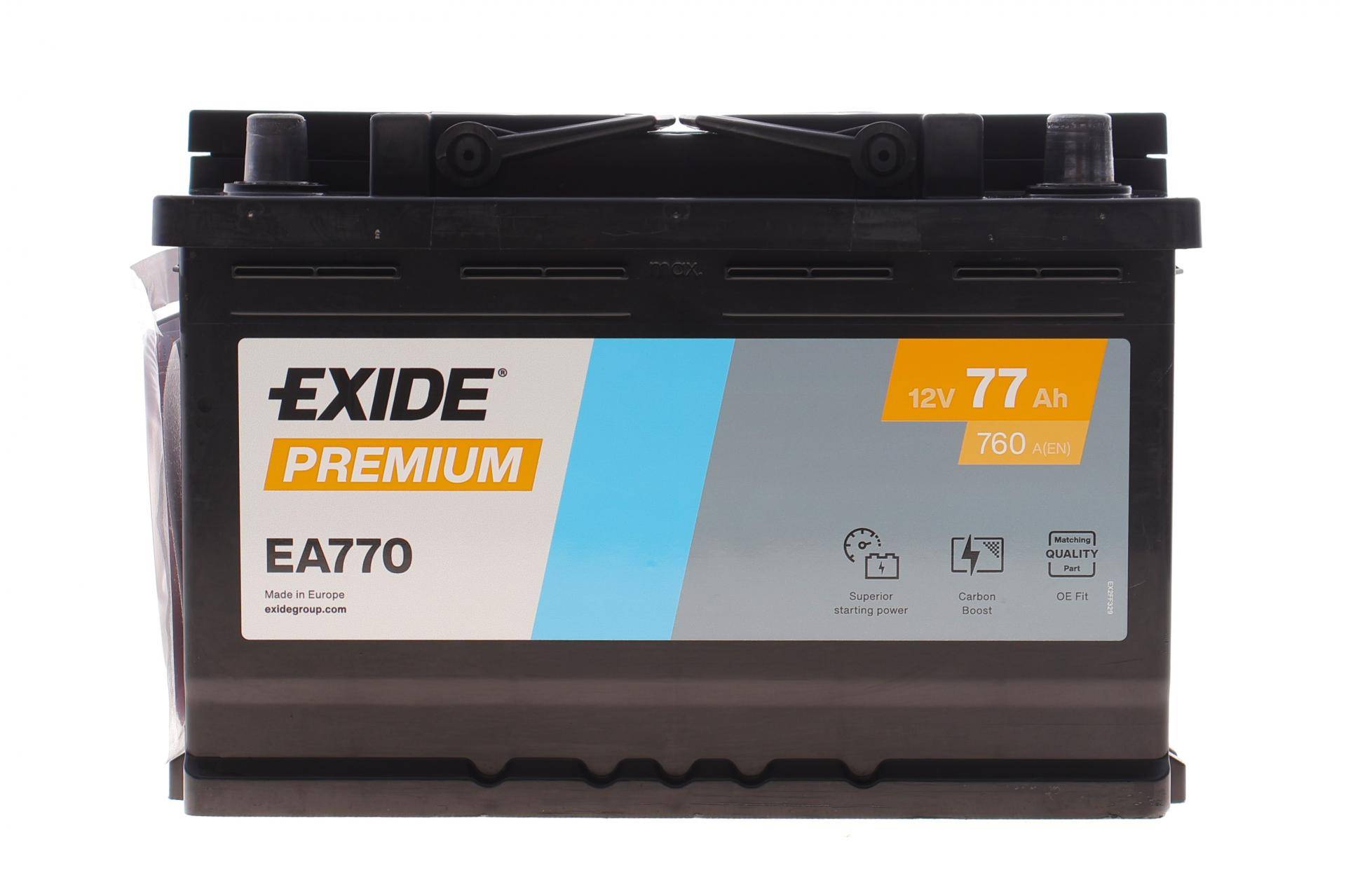 Акумуляторна батарея 77Ah/760A (278x175x190/+R/B13) Premium