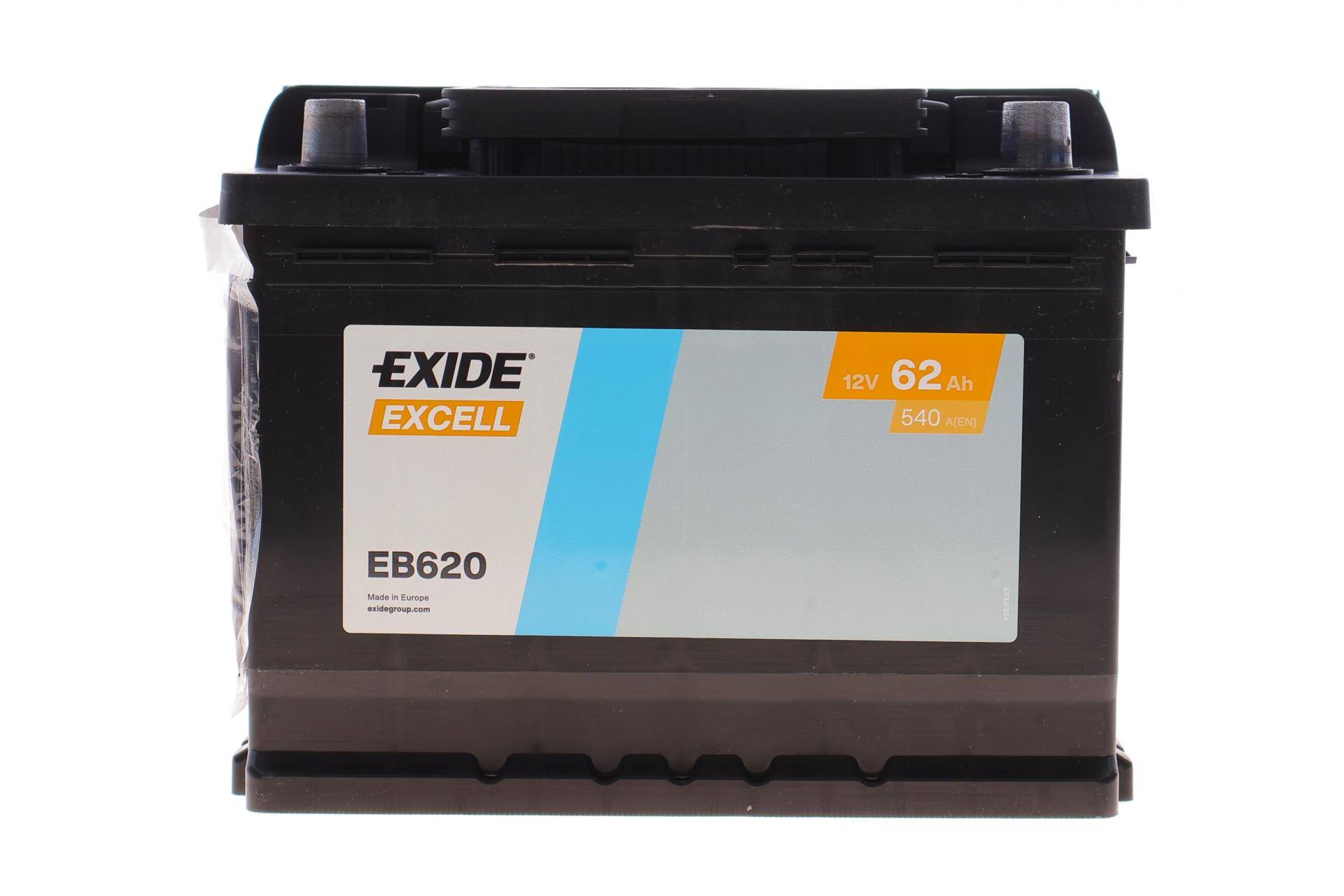 Акумуляторна батарея 62Ah/540A (242x175x190/+R/B13) Excell