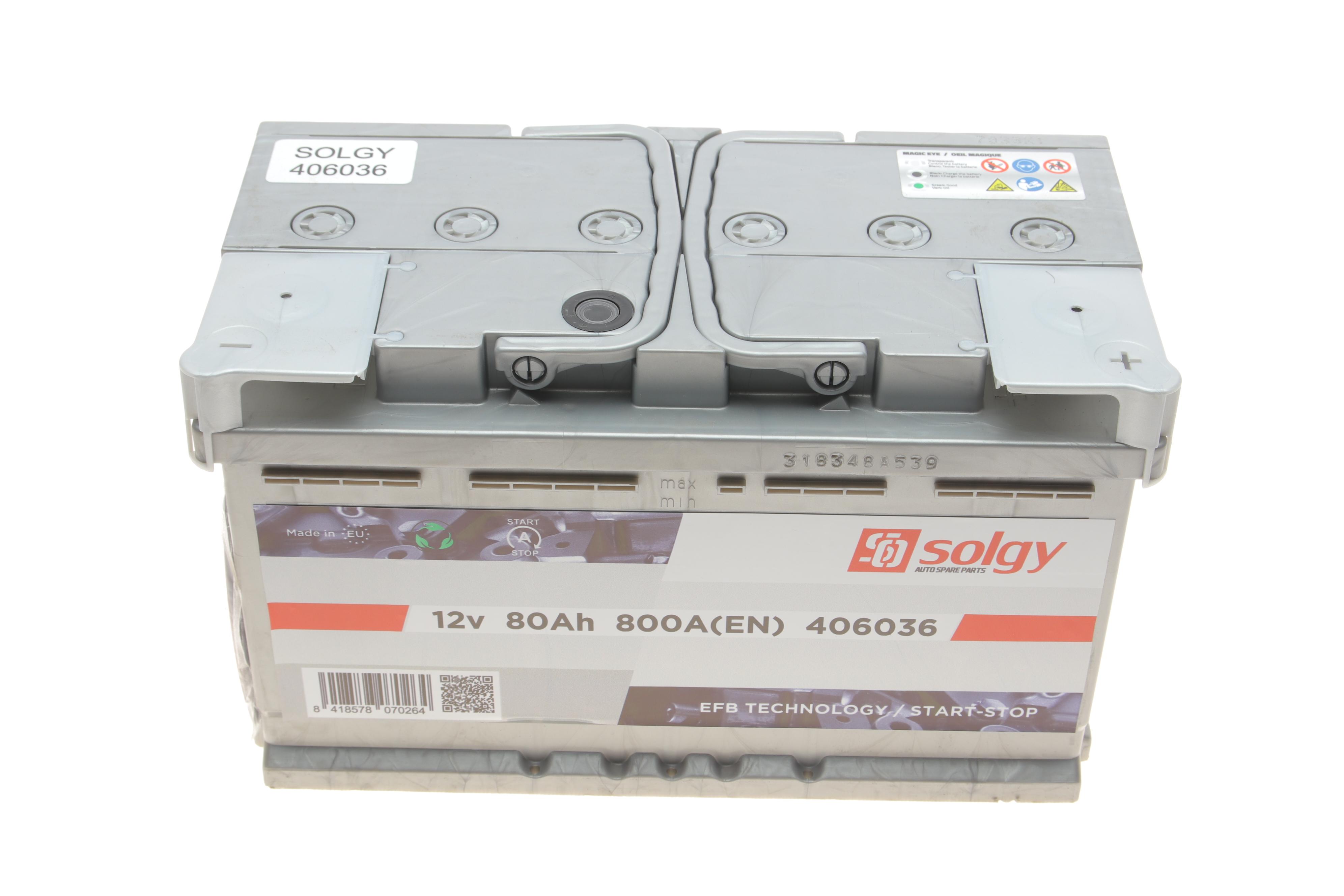 Акумуляторна батарея 80Ah/800A (315x175x190/+R/B13) (Start-Stop EFB)